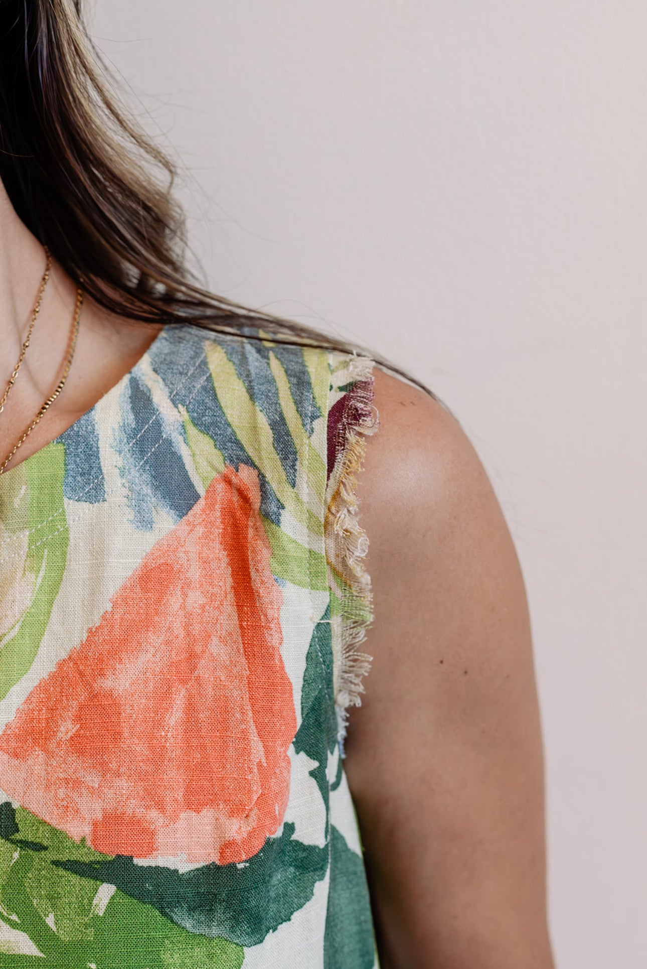Tropical Fruit Sleeveless Top