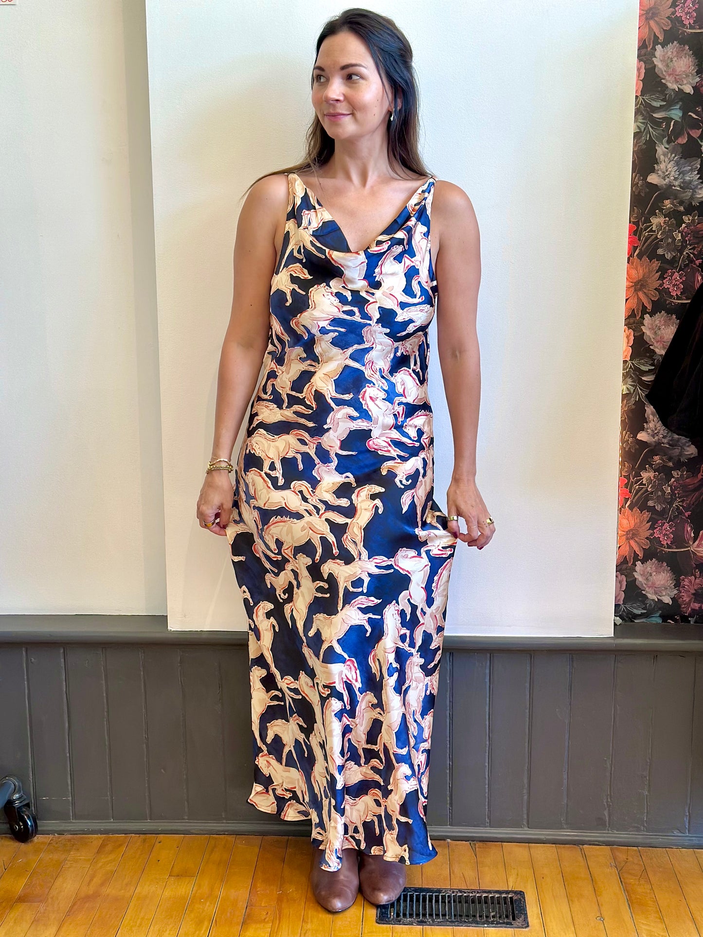 Wild Horses Twisted Strap Maxi Dress