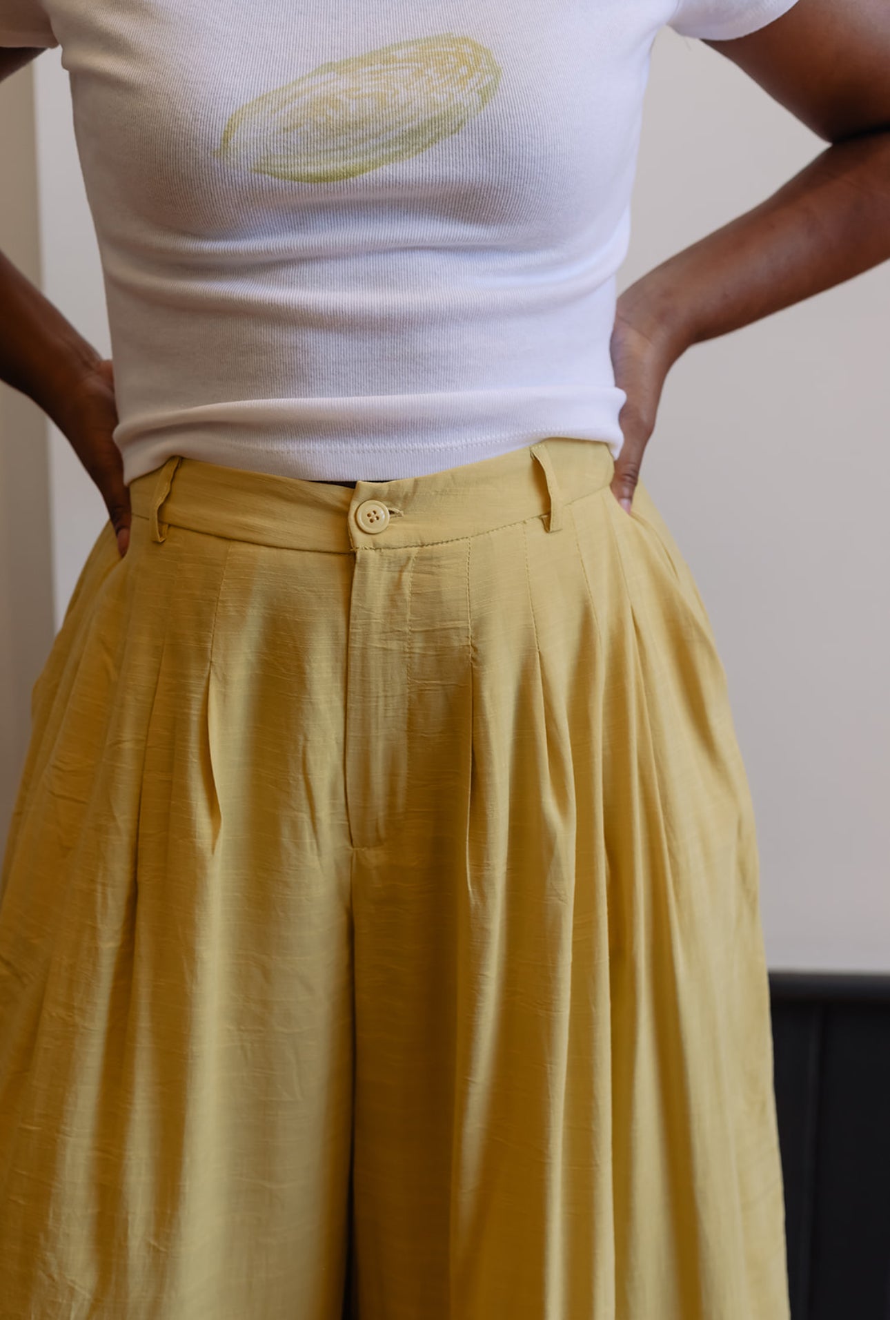 Pleated Wide Leg Pants