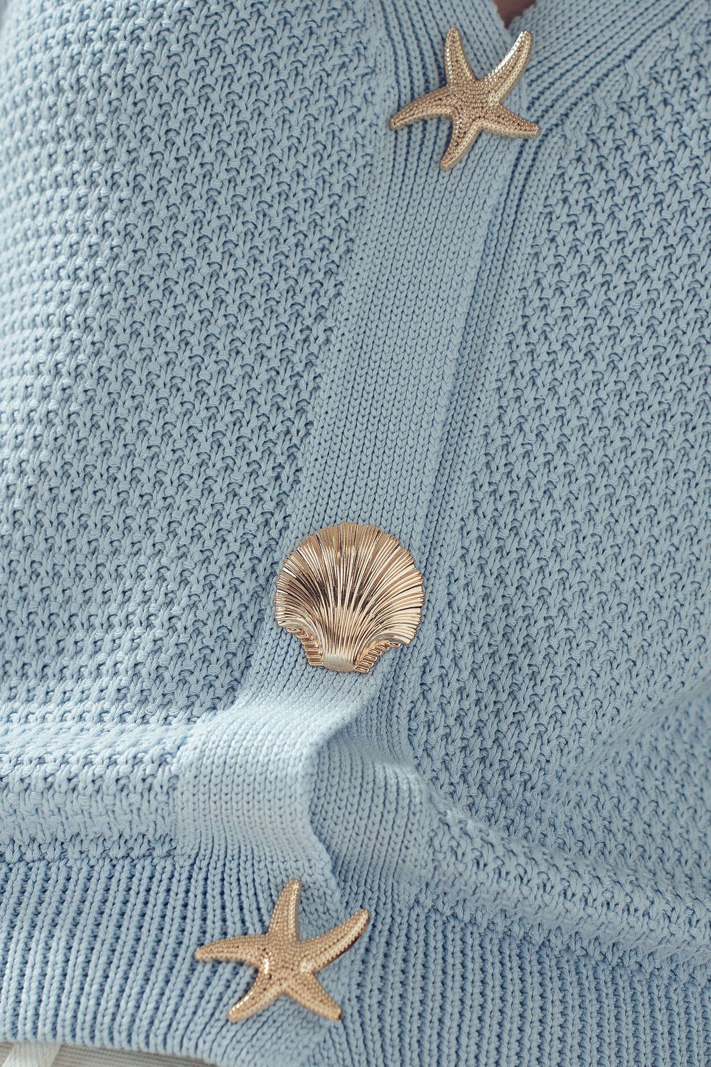Coastal Seashell Button Cardigan