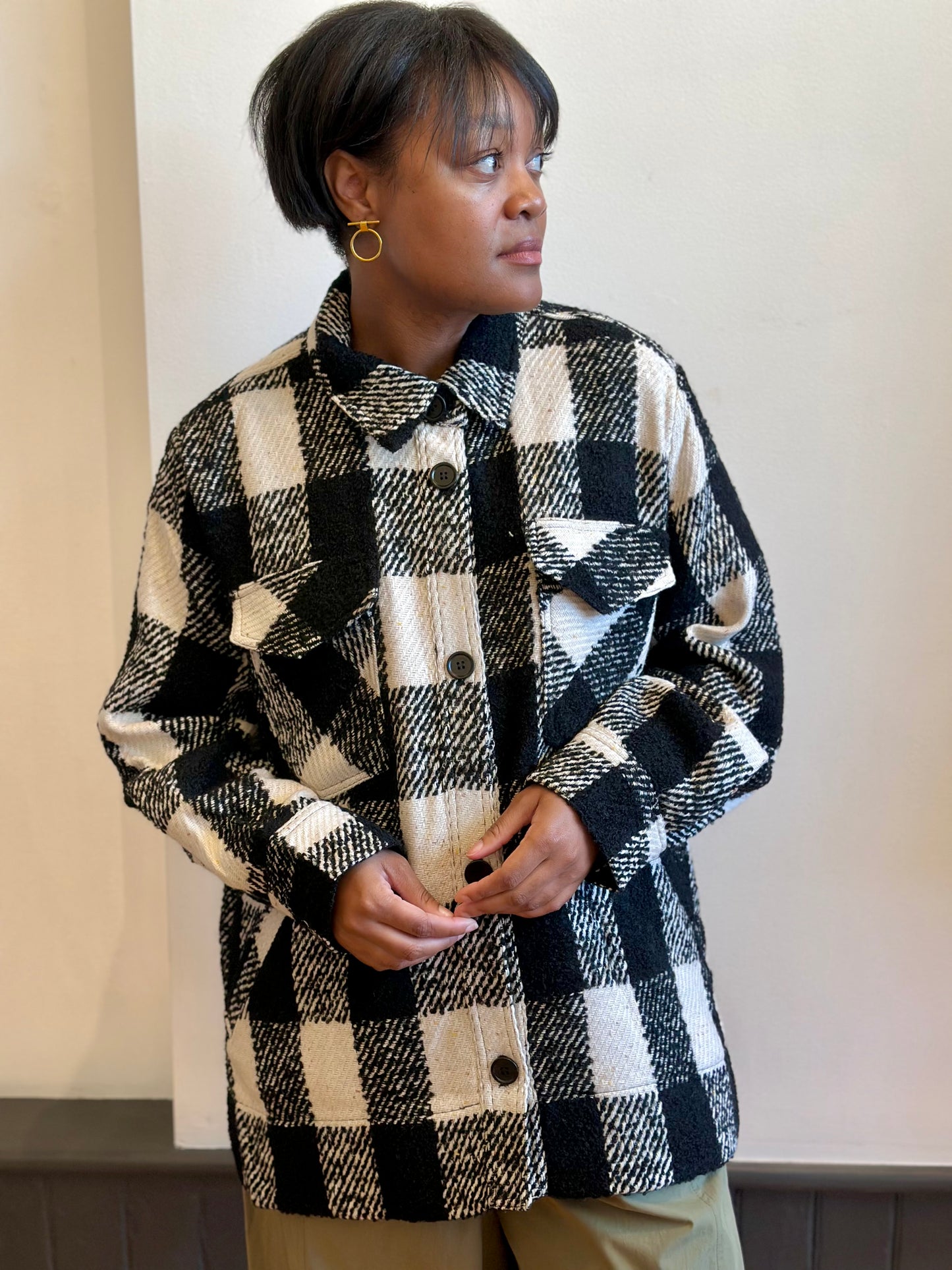 Houndstooth Midtown Shacket