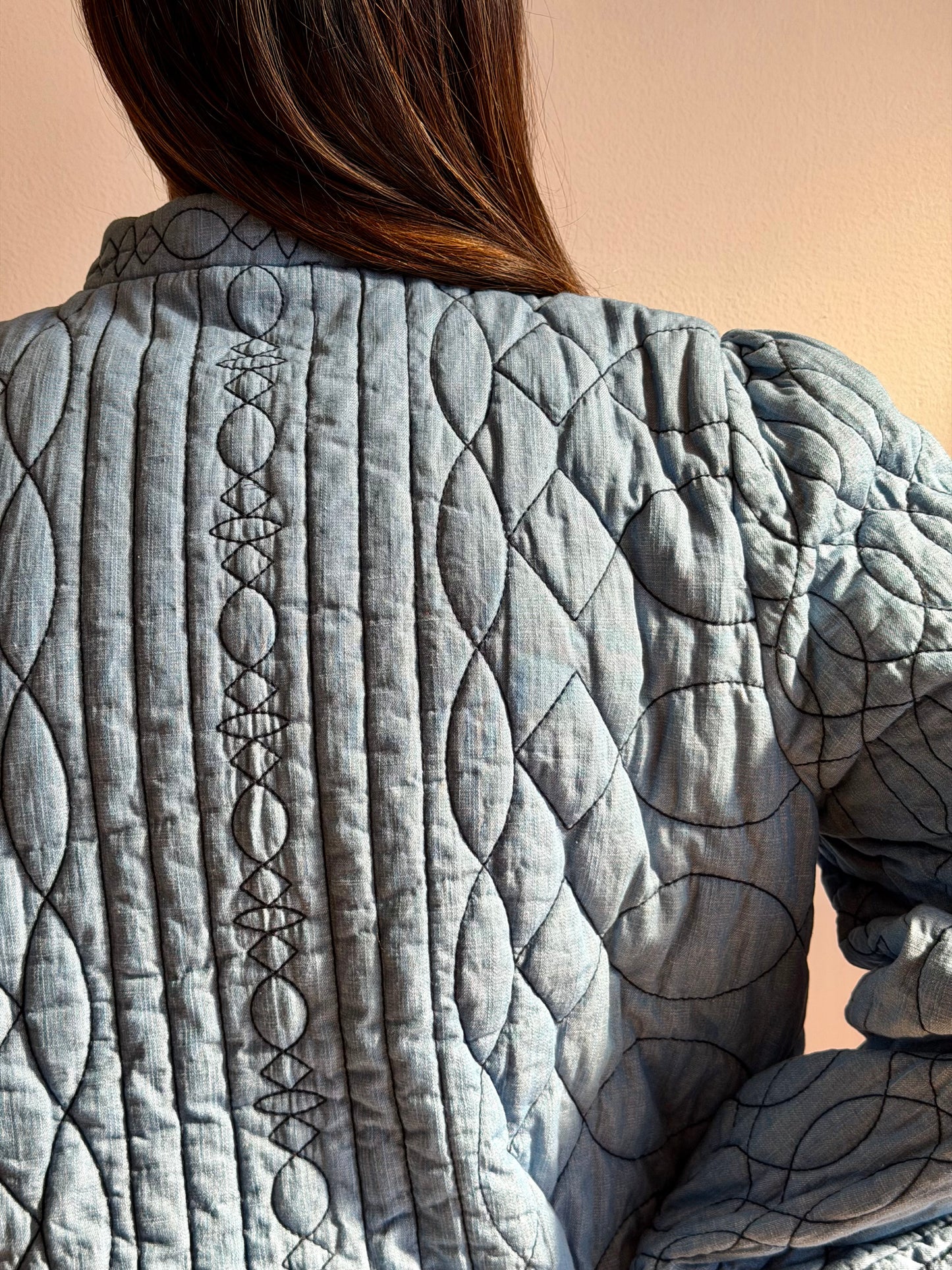 Floral Star Quilted Denim Jacket