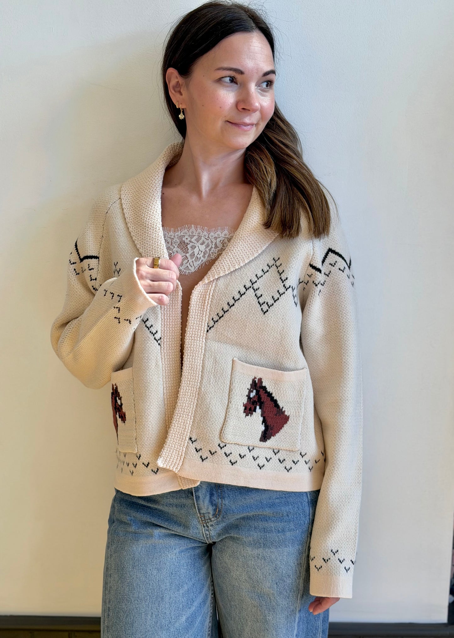 Horse Open Cardigan