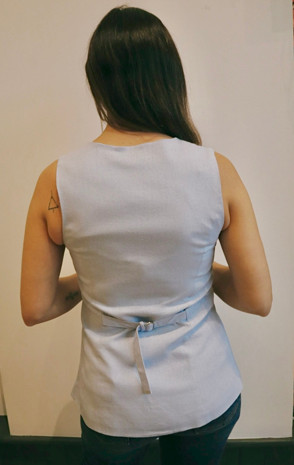 Linen Split Hem Vest