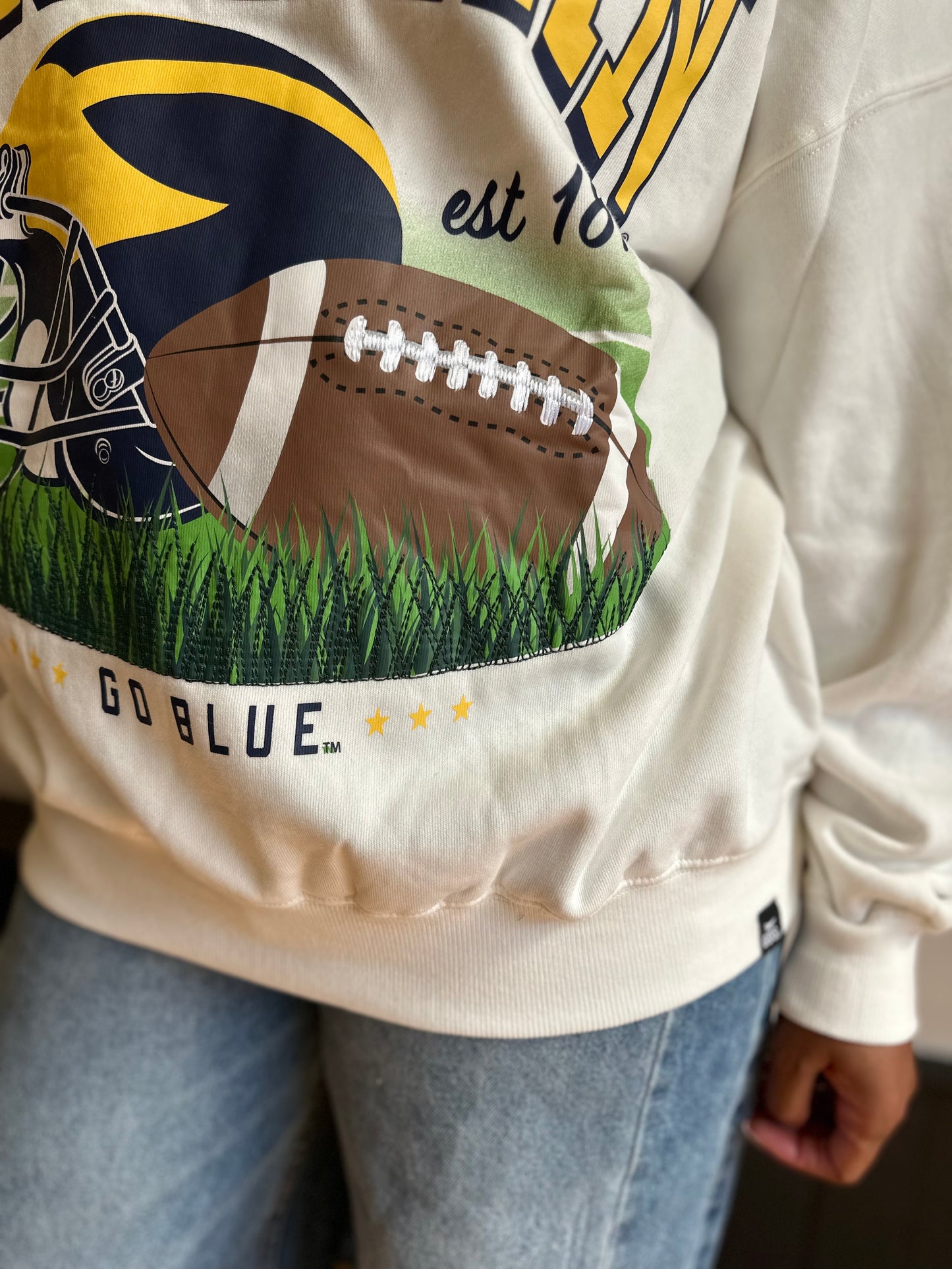 Michigan Embroidered Detail Fleece