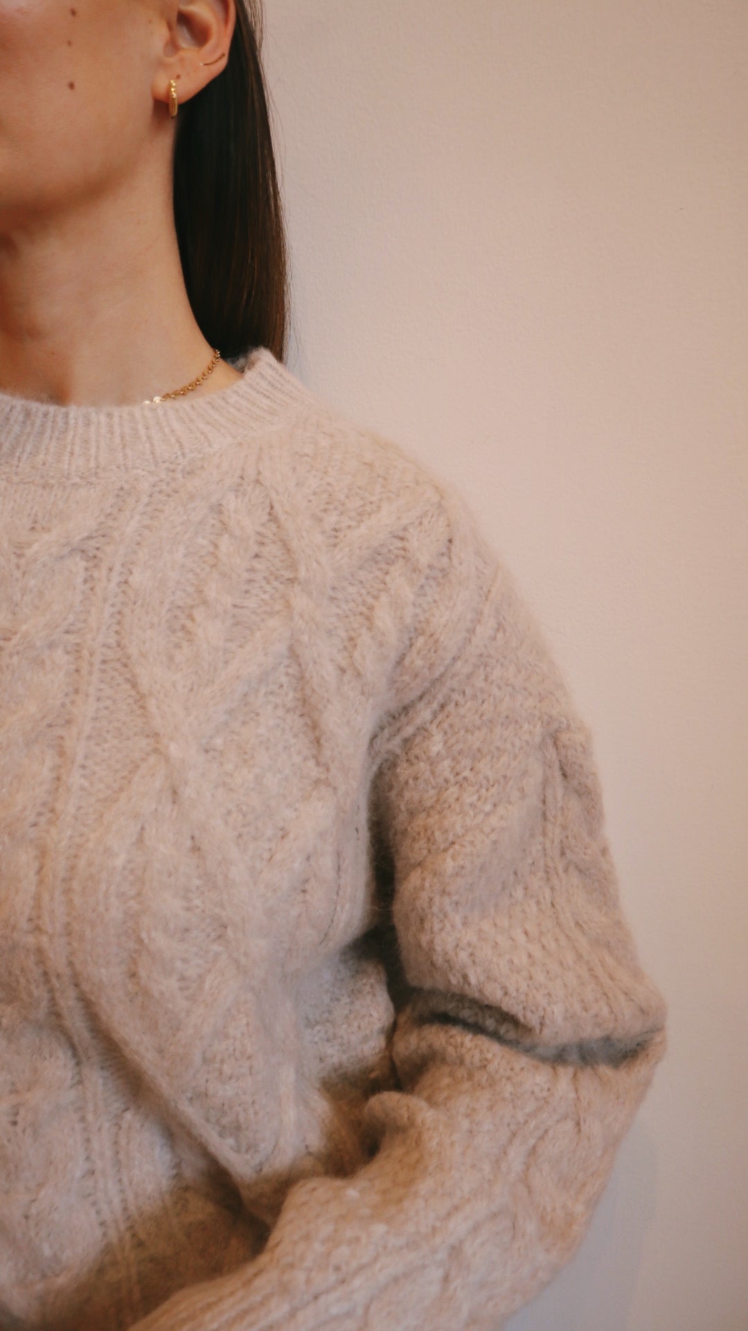 Cable Knit Midi Sweater Dress