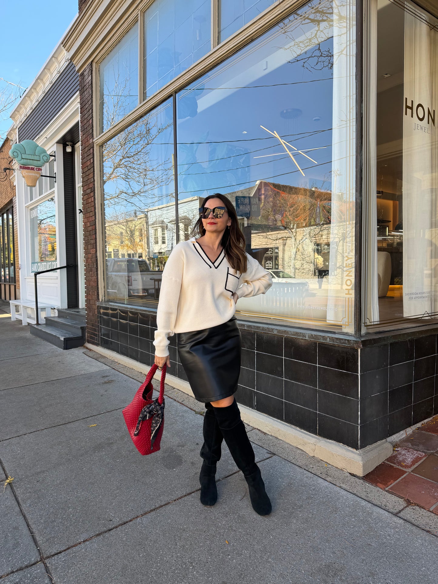 Vegan Leather Pencil Skirt