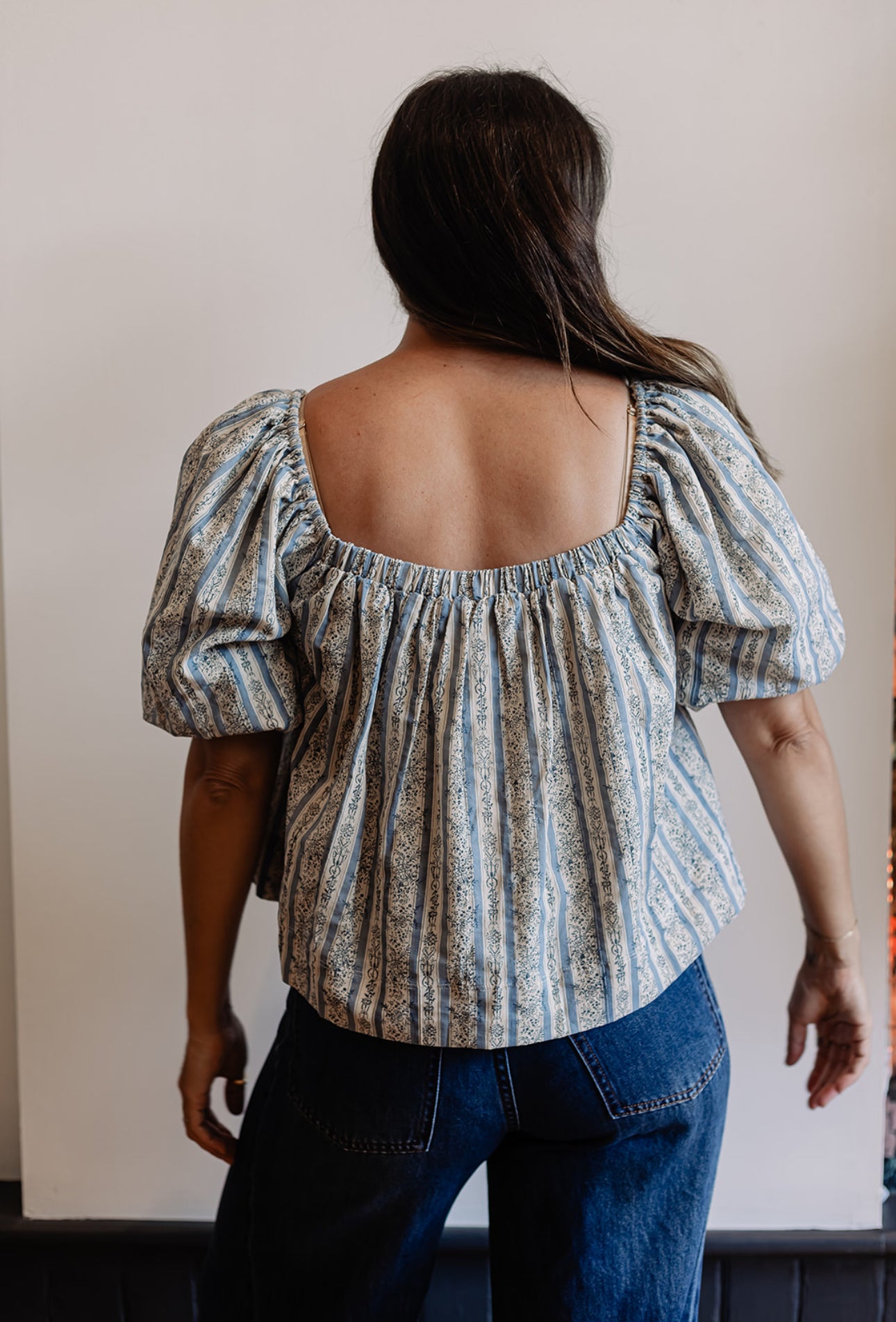 Square-neck Peasant Top
