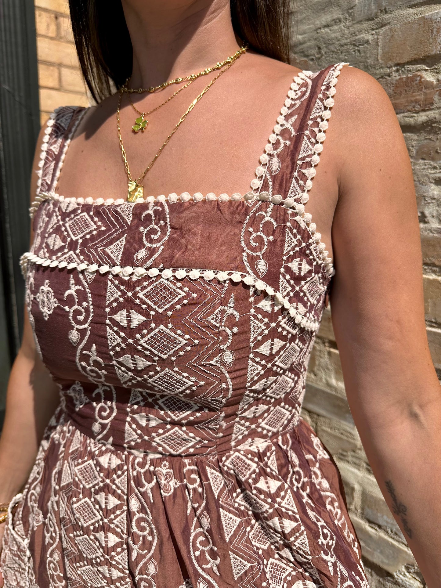 Embroidered Boho Maxi Dress