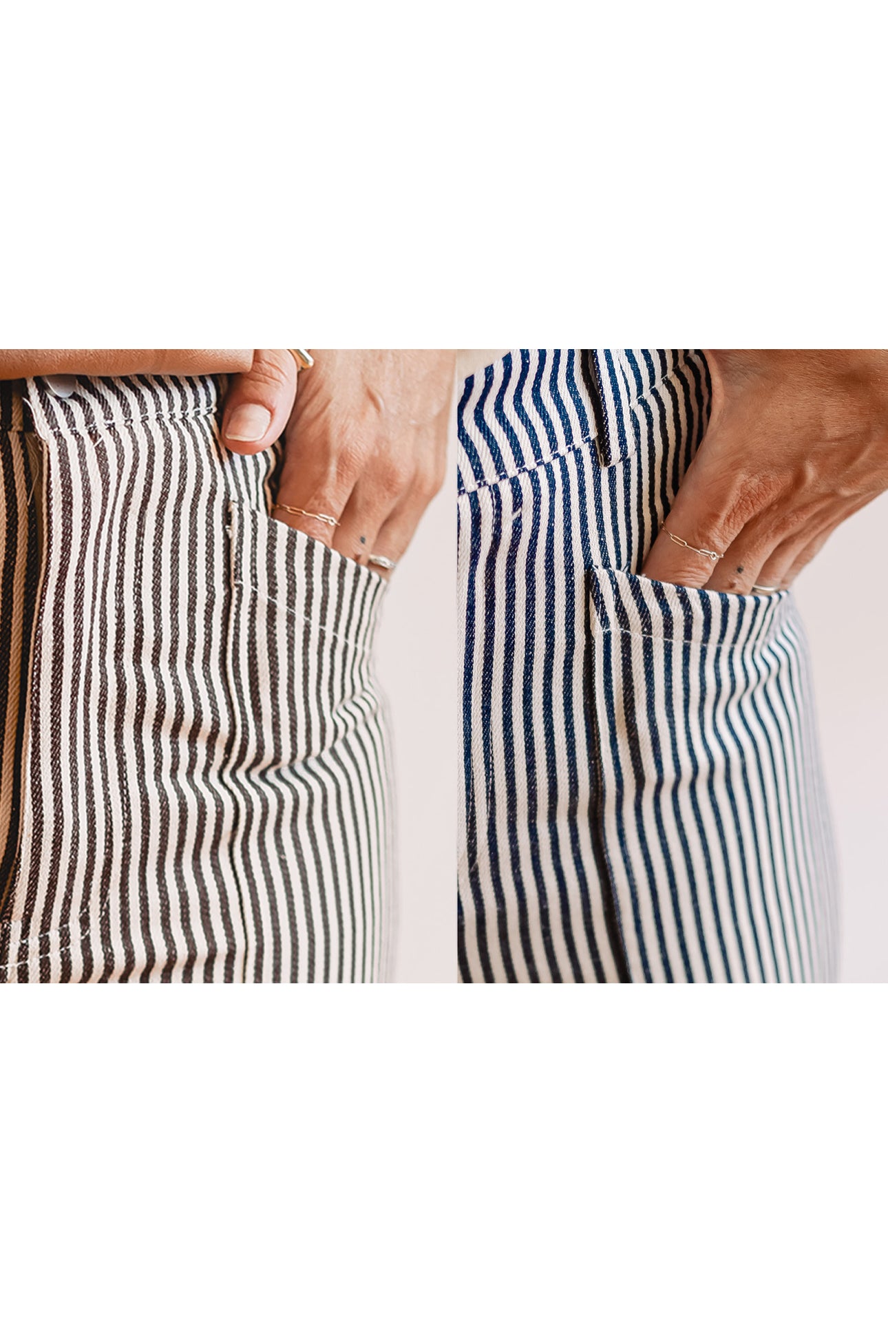 Pinstripe Cropped Wide Leg Pant