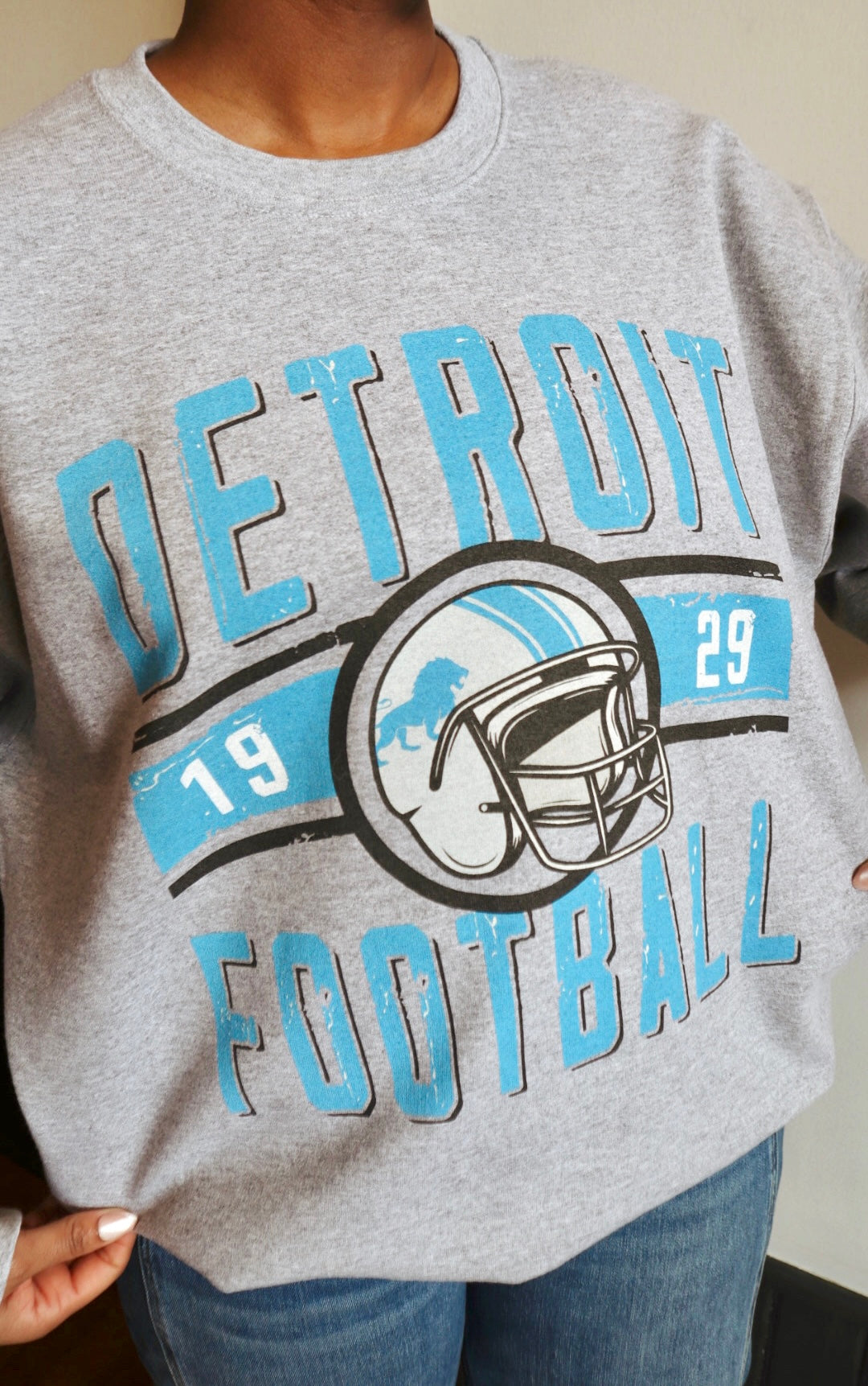 Vintage Inspired Detroit Lions Sweatshirt
