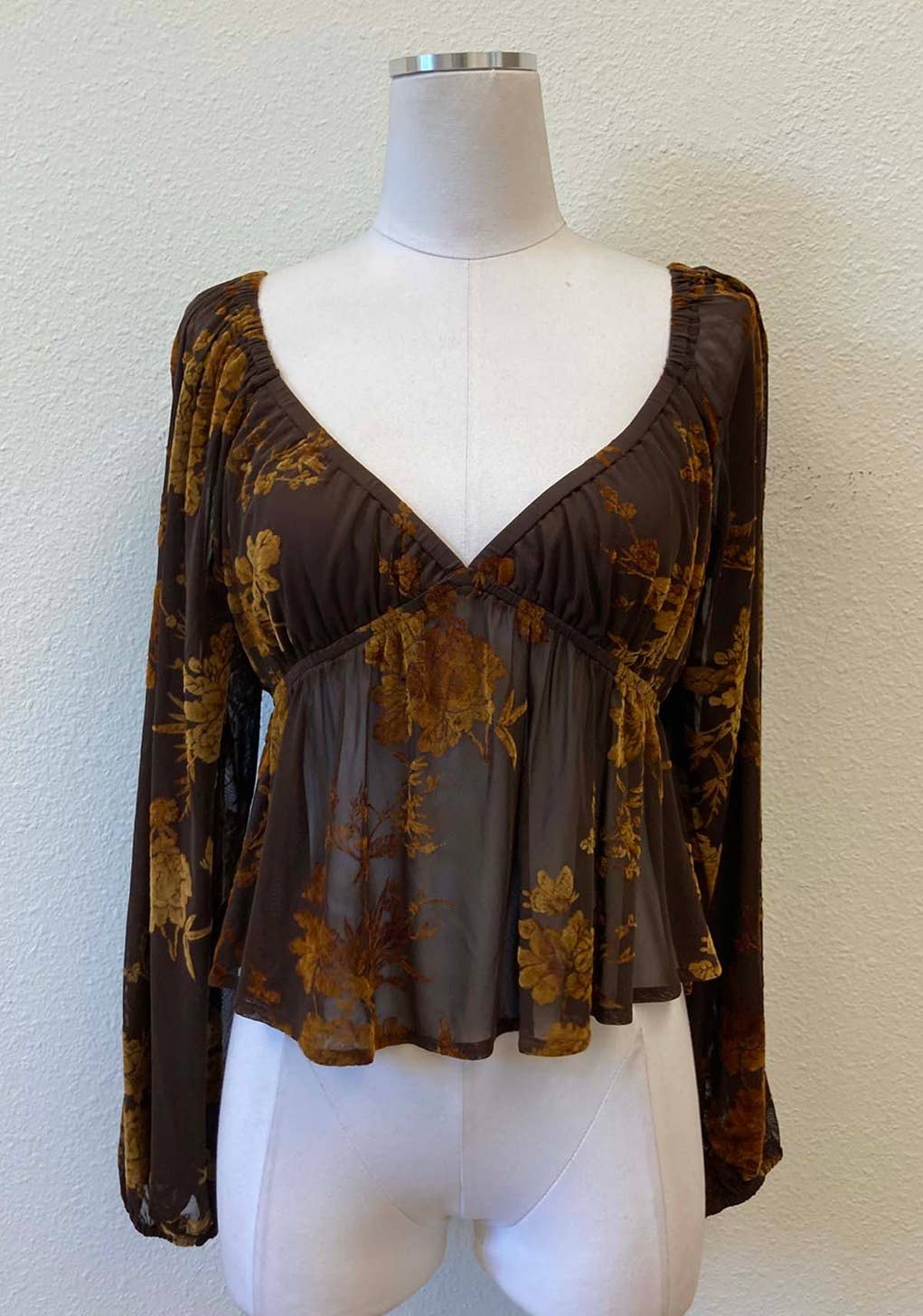 Velvet Burnout Blouse