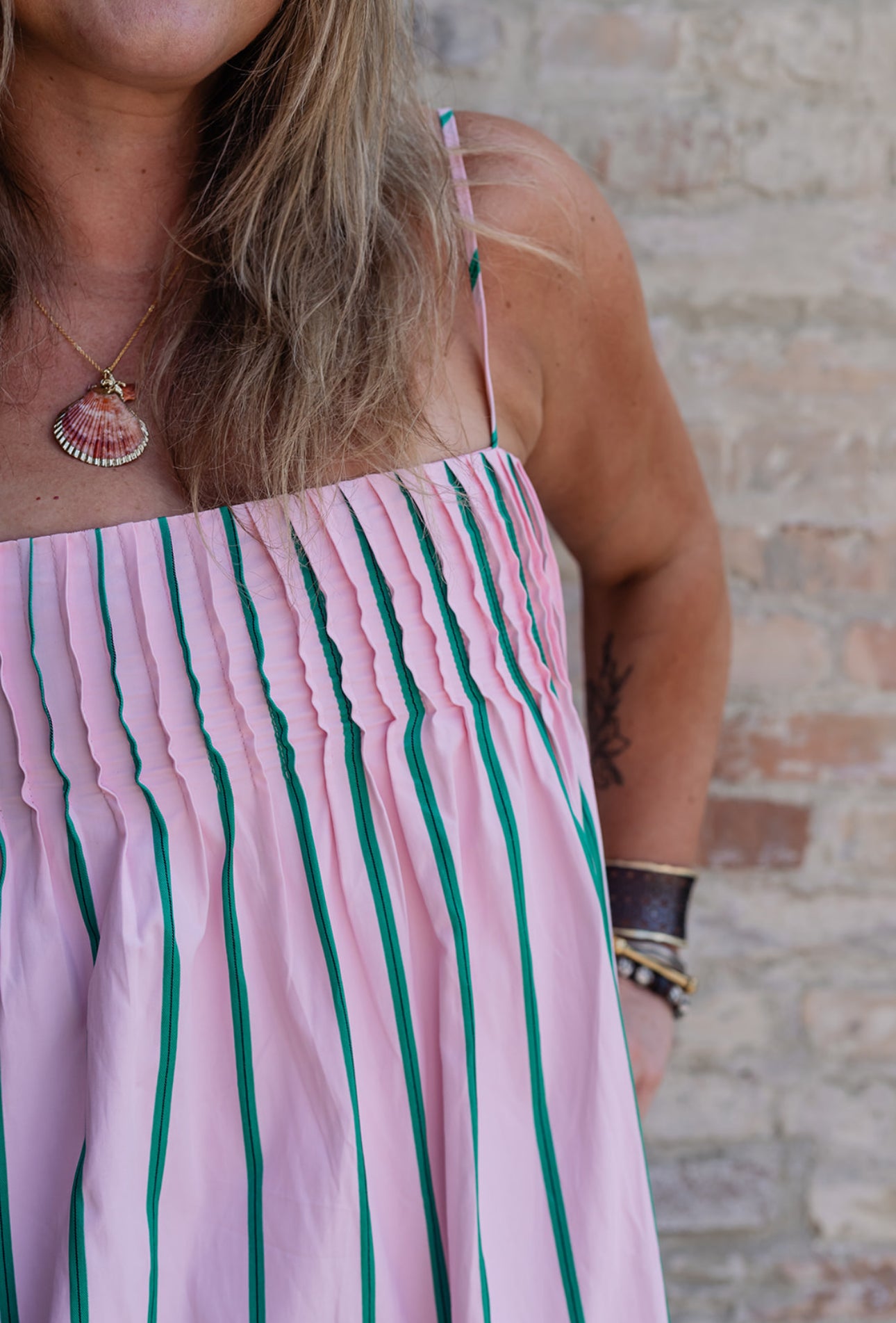 Spaghetti Strap Striped Maxi Dress