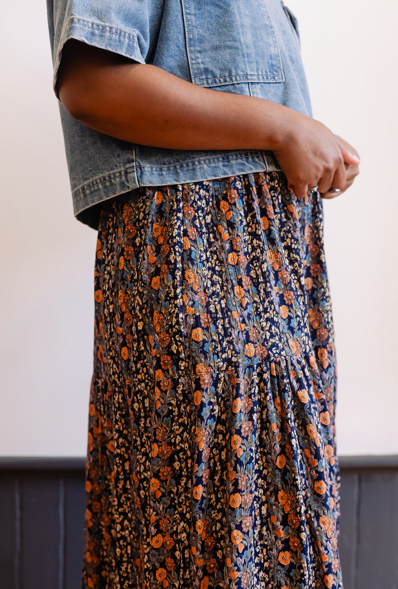 Floral Print Maxi Skirt
