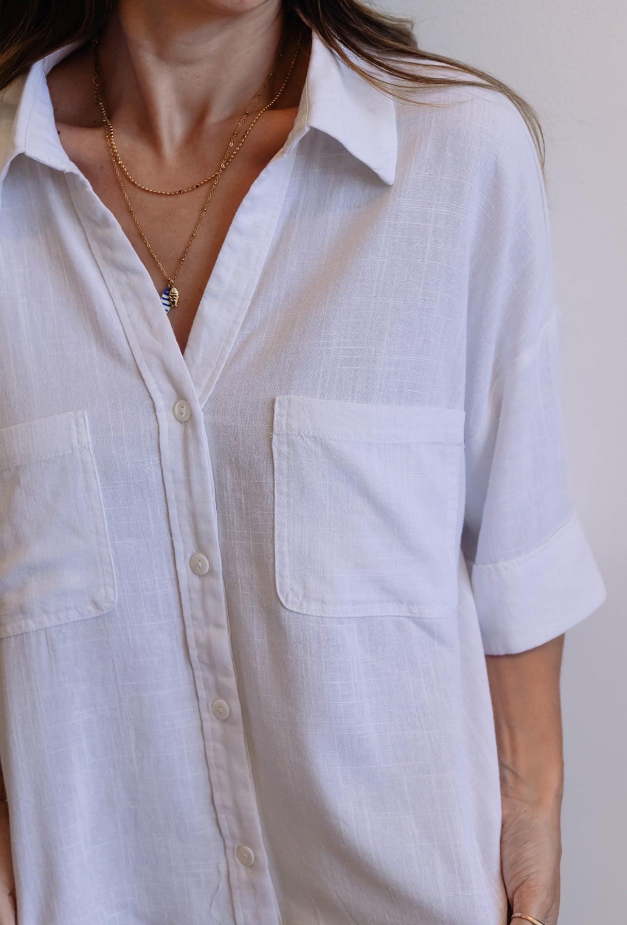 Linen Crop Blouse