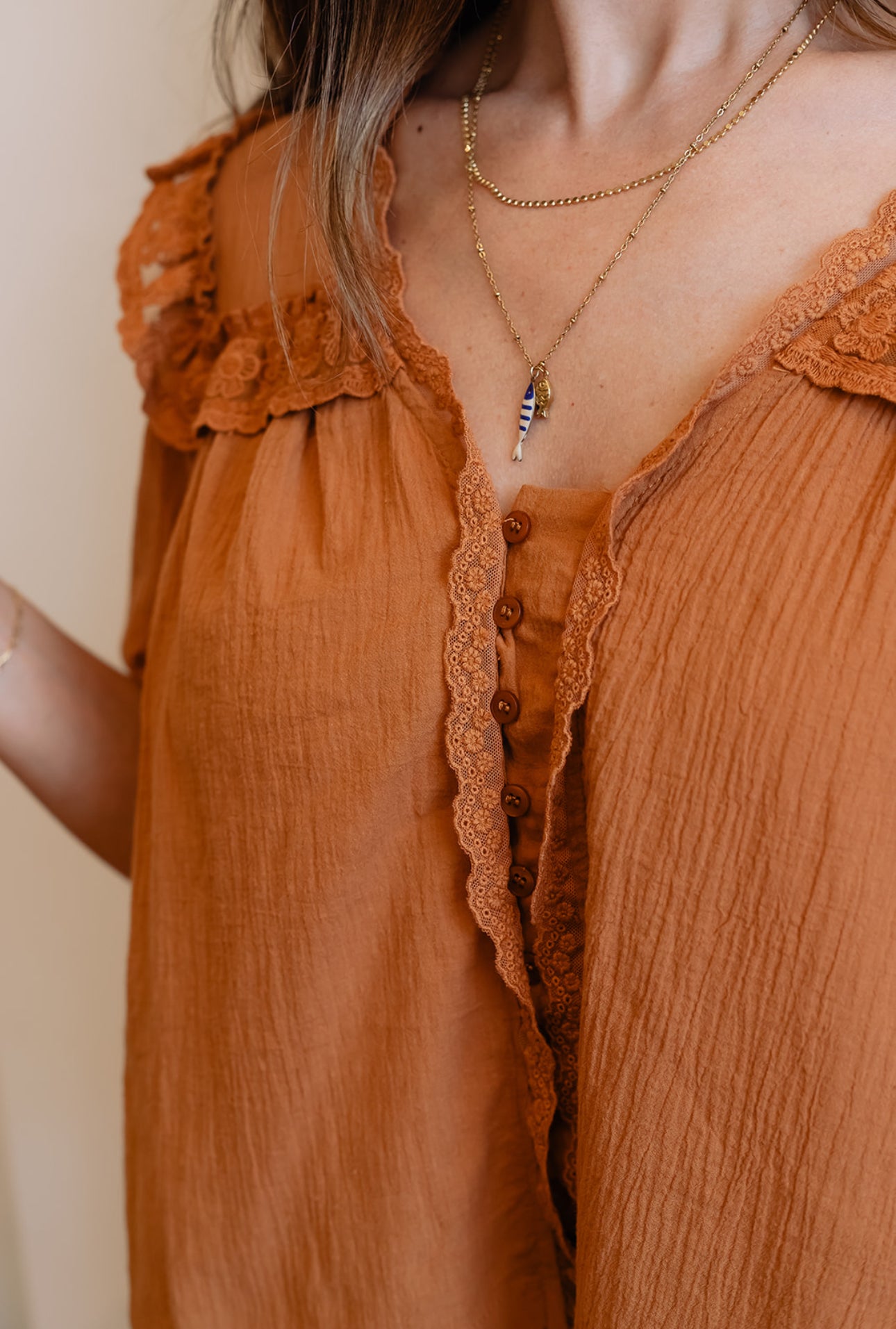 Ruffle Collar Blouse