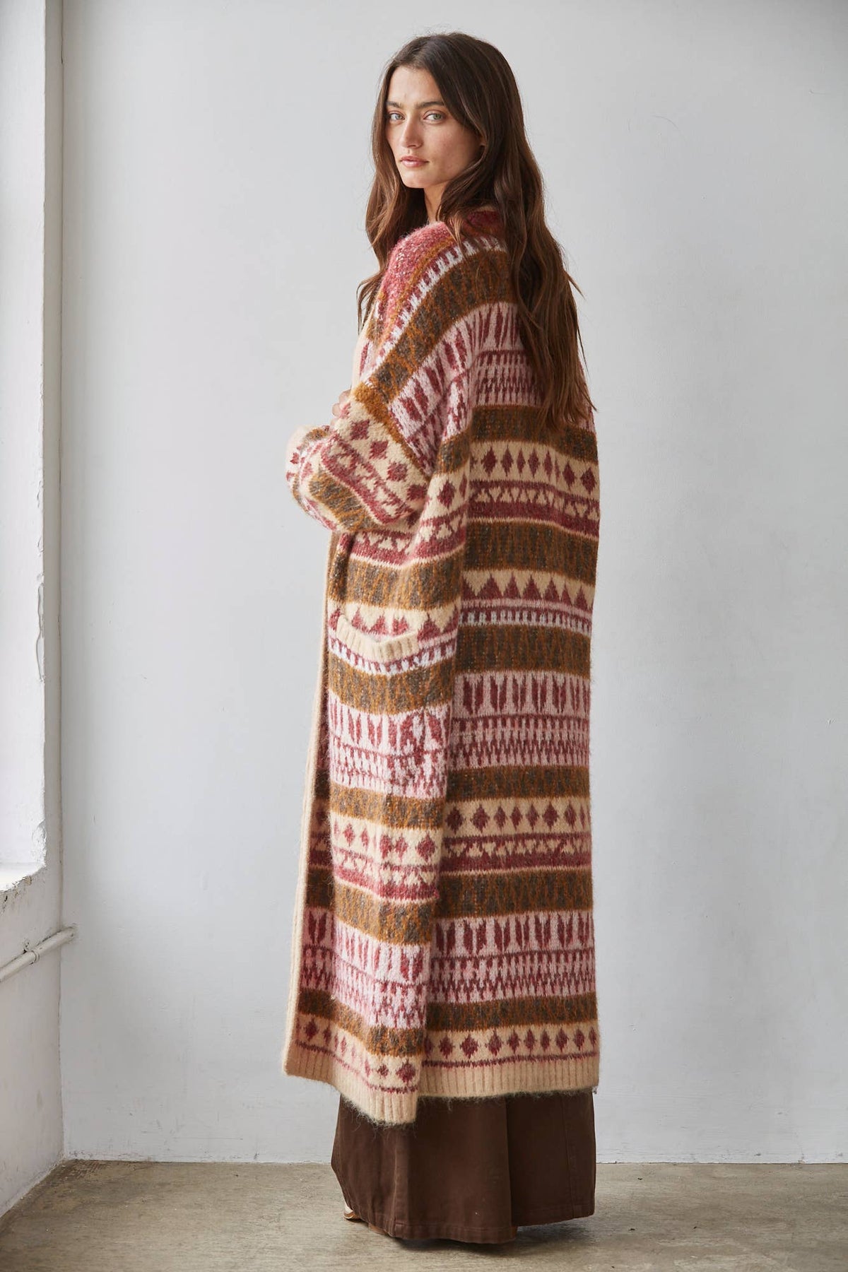 Knit Open Long Cardigan