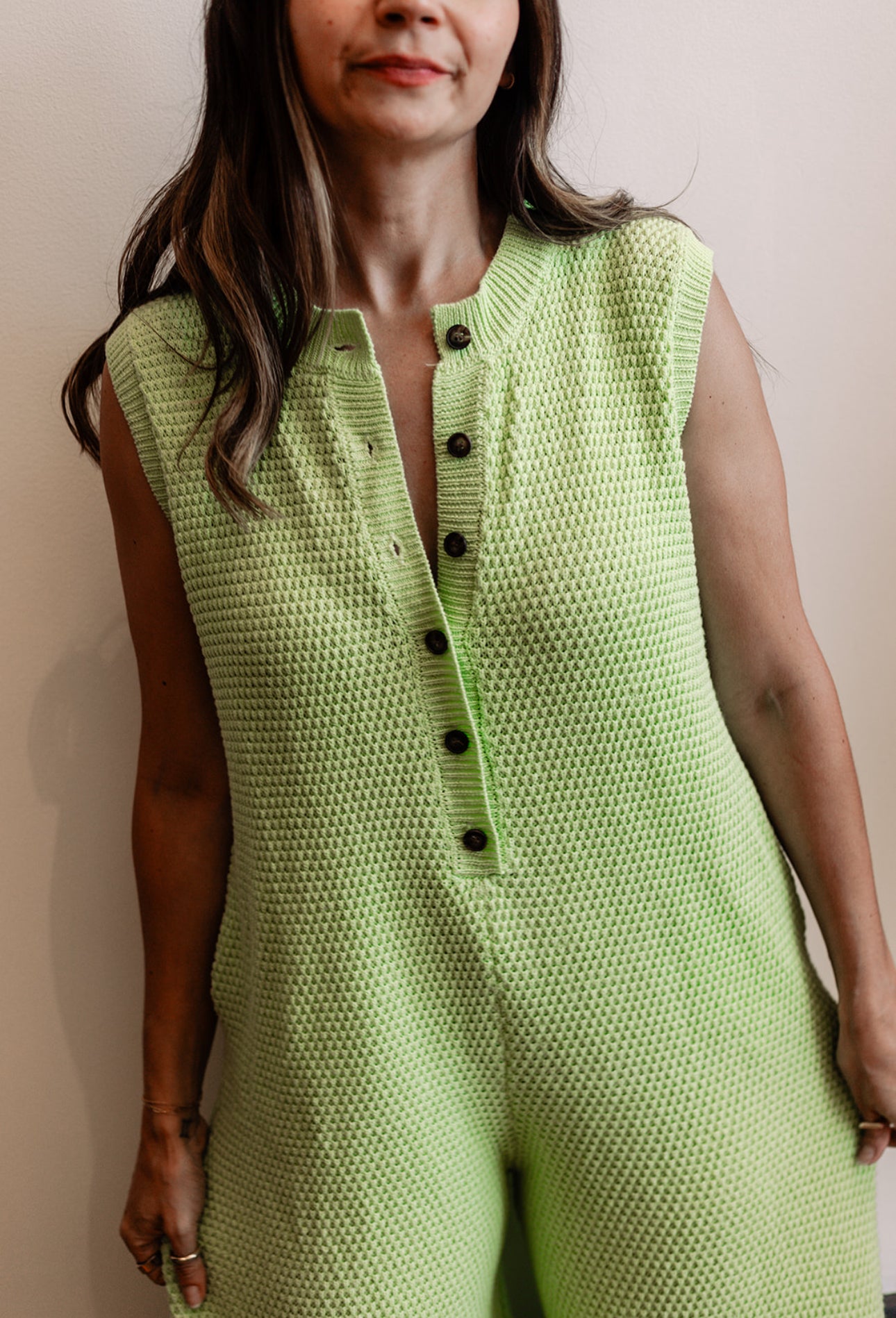 Waffle Wide Leg Jumpsuit