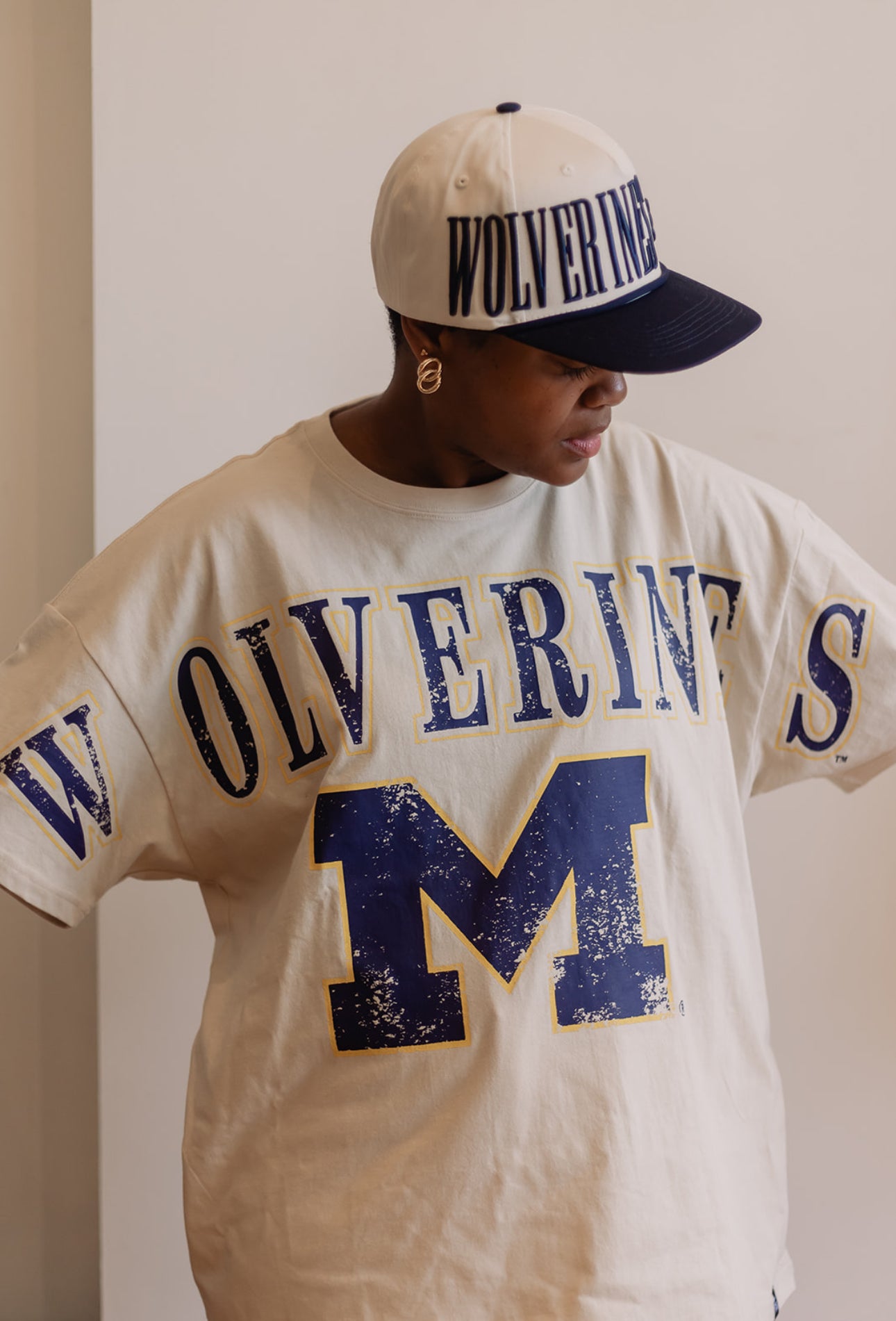 Michigan Split Oversized Band Tee