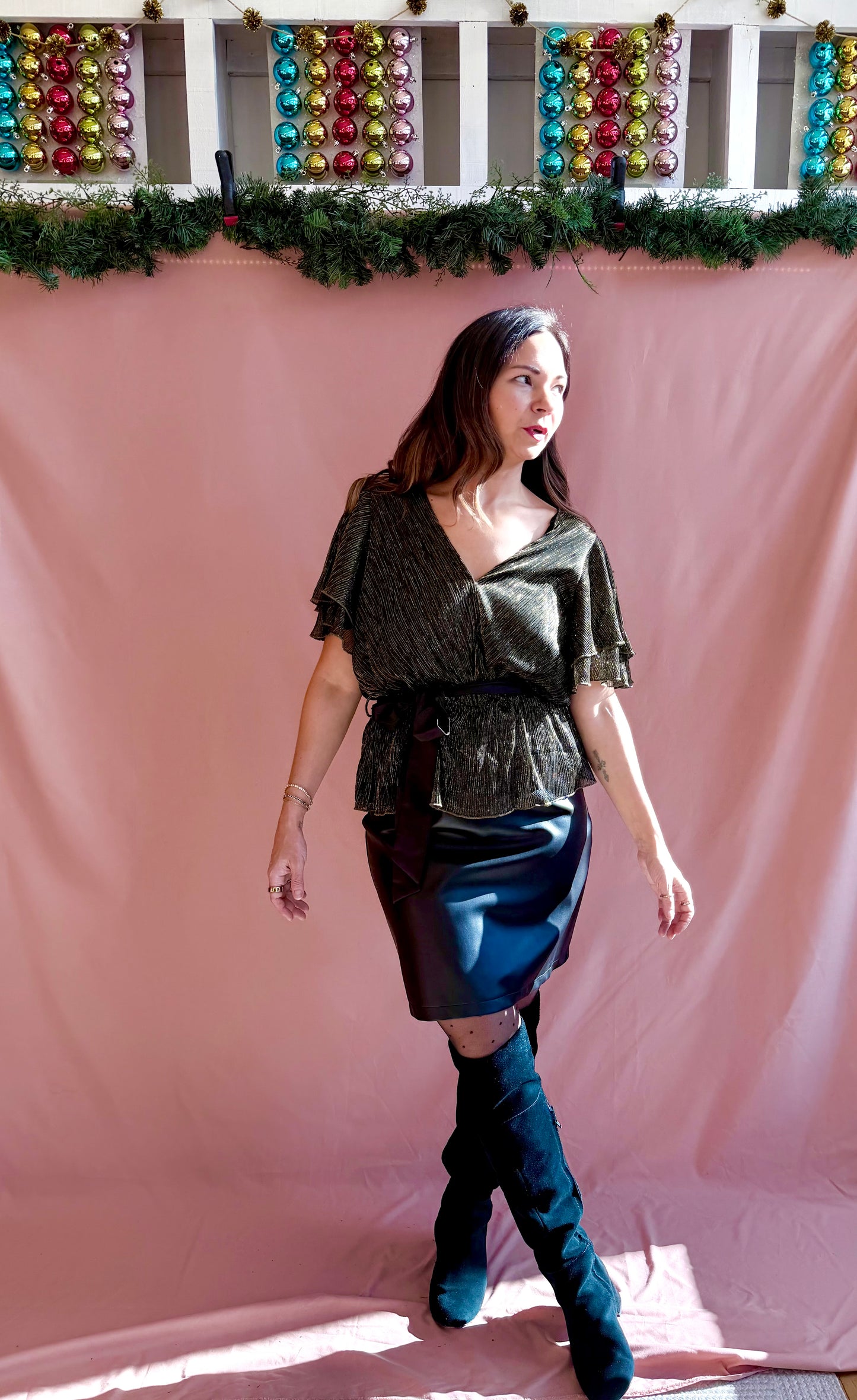 Flutter Sleeve Peplum Top