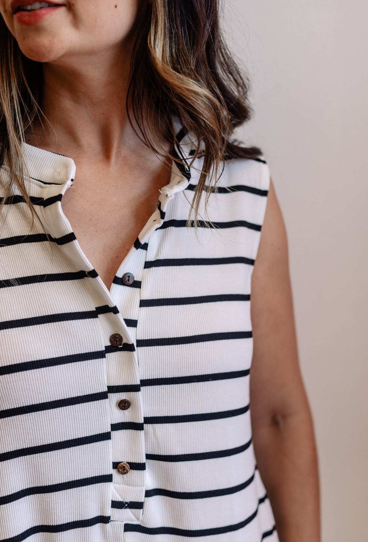 Stripe Knit Short Romper