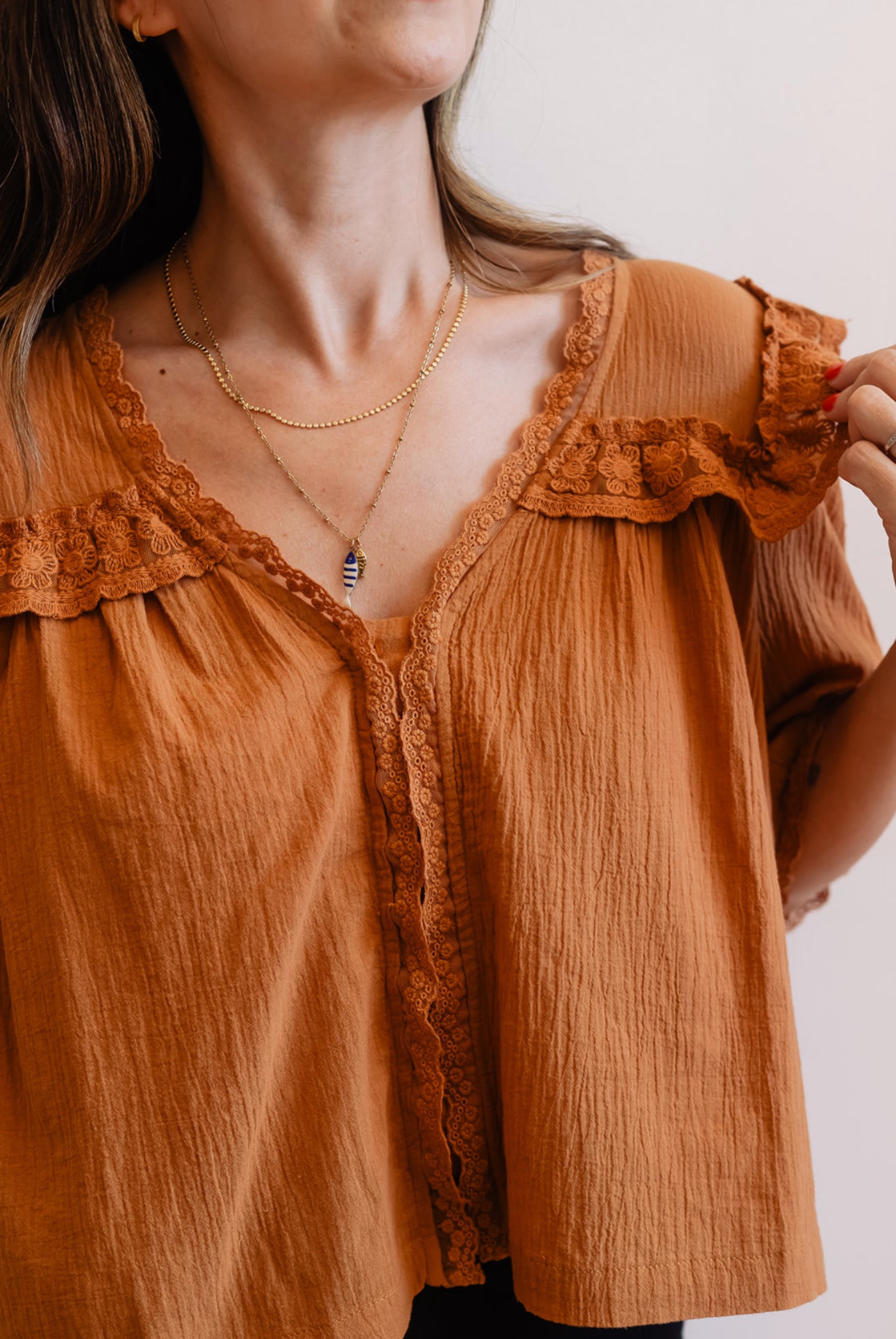 Ruffle Collar Blouse