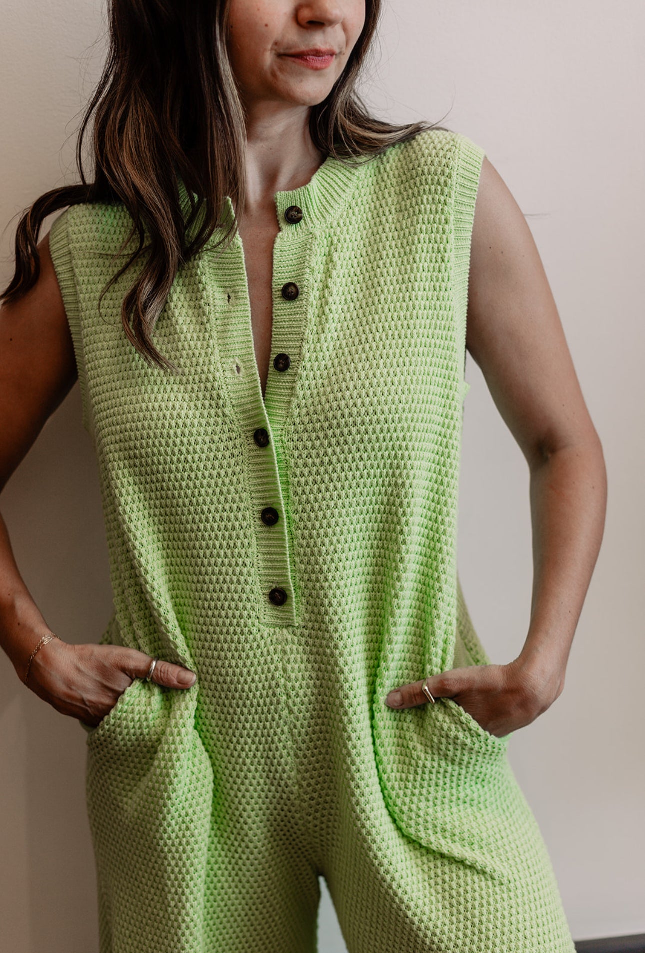 Waffle Wide Leg Jumpsuit