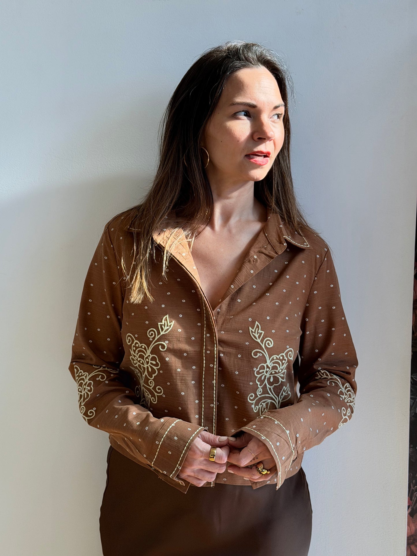 Embroidered Western Cotton Shirt