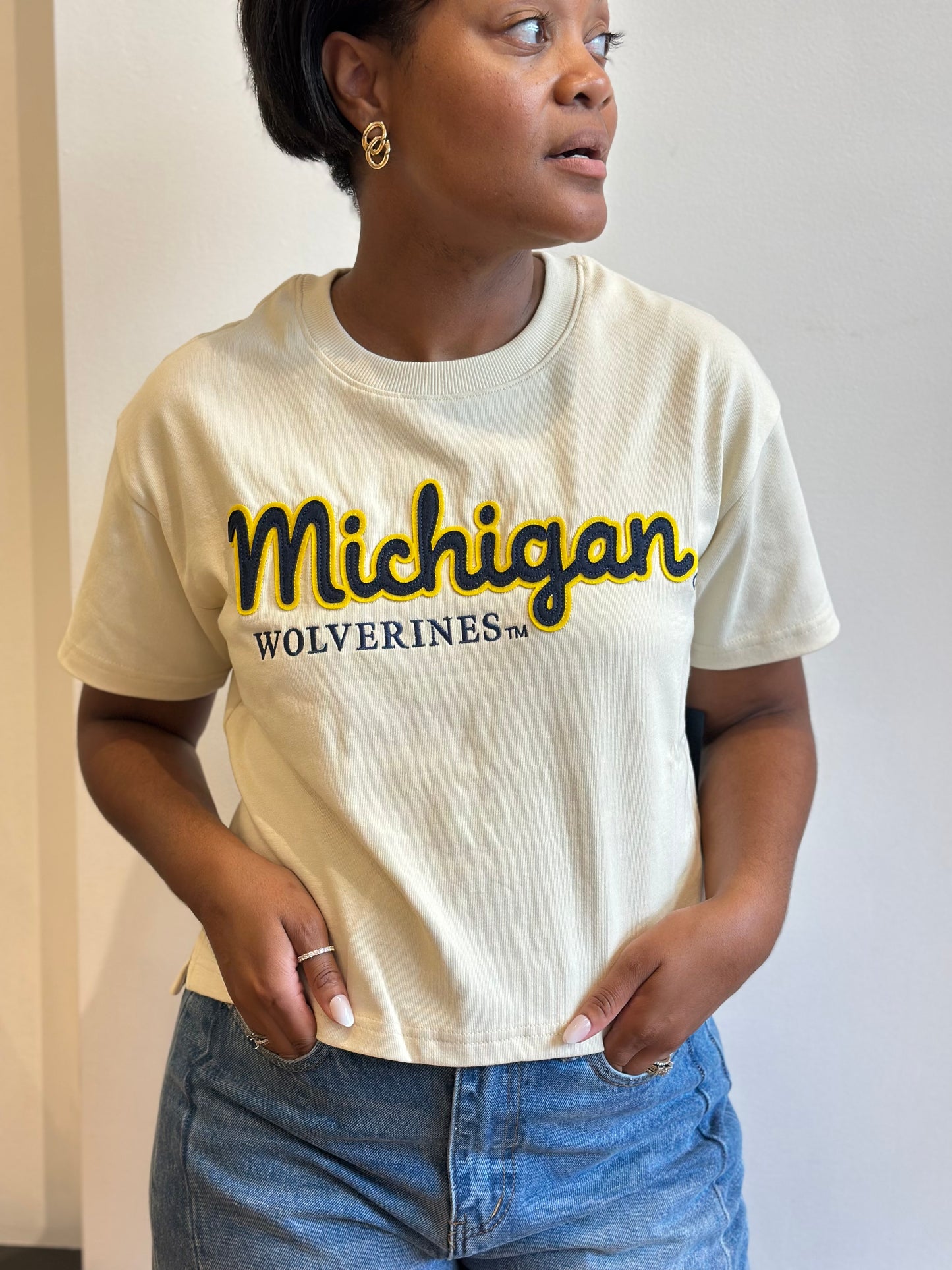 Michigan Stitch Heavyweight Crop Tee