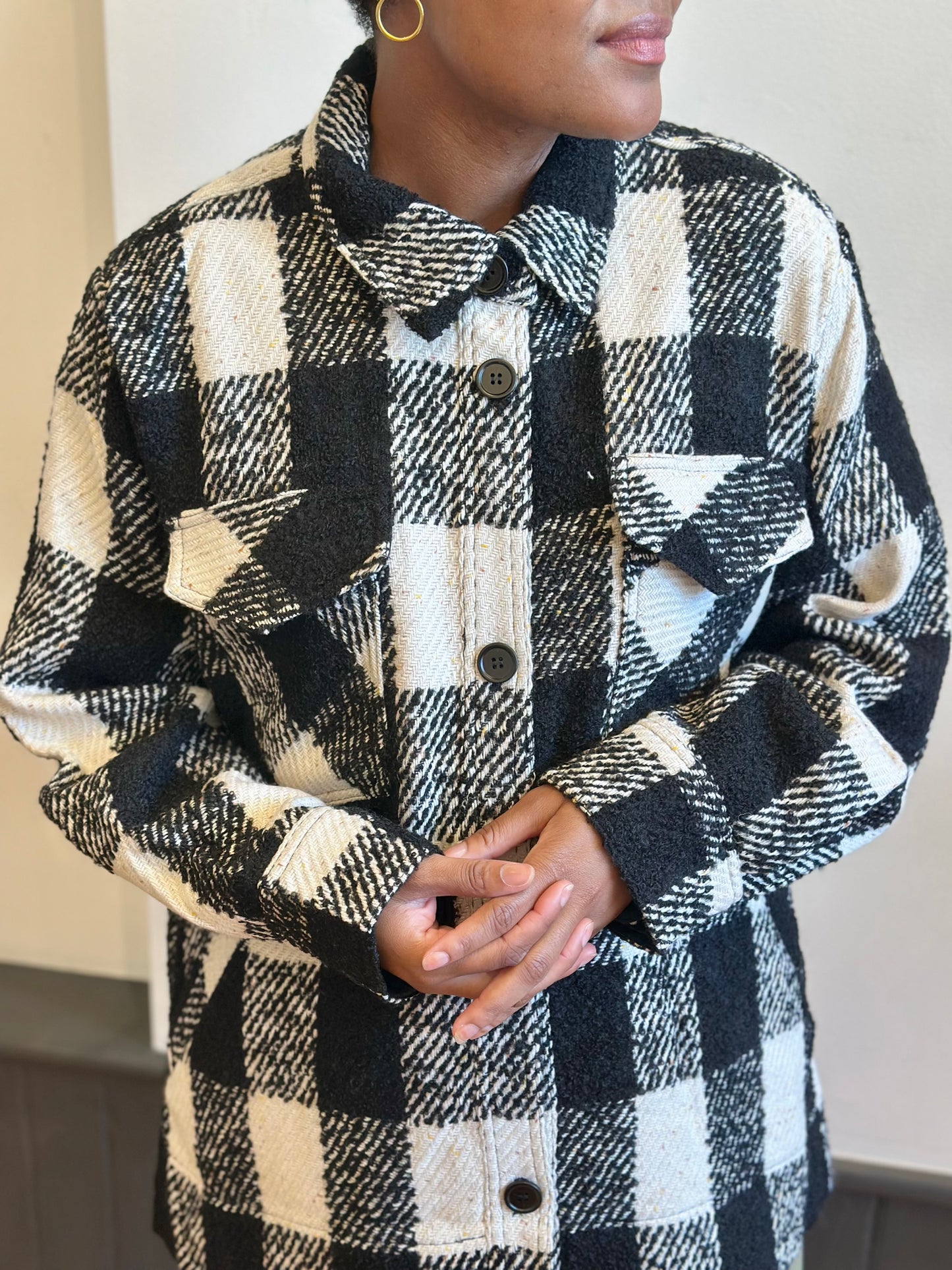 Houndstooth Midtown Shacket