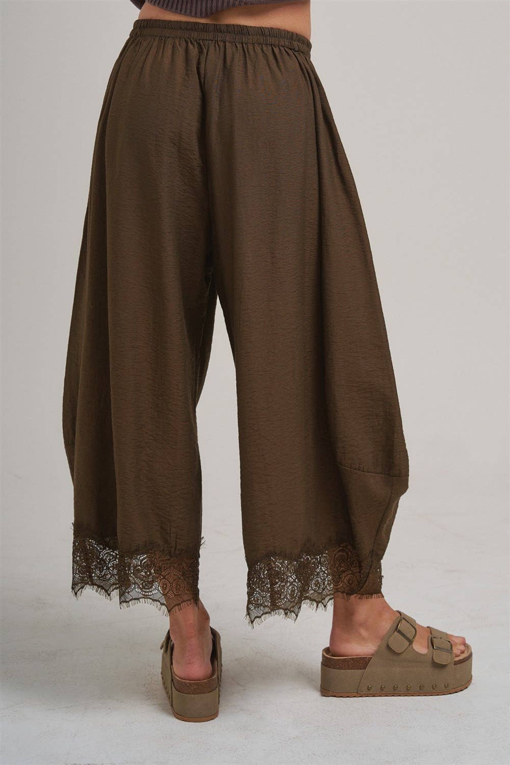 Balloon Lace Elastic Pants