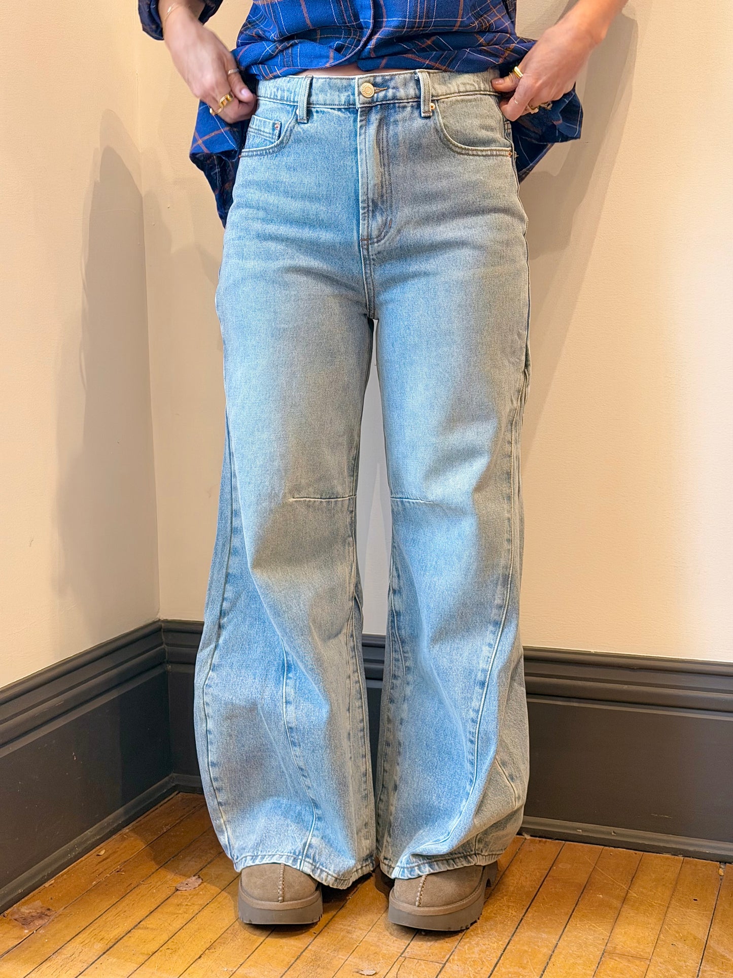 Western Twist Wide Leg Denim