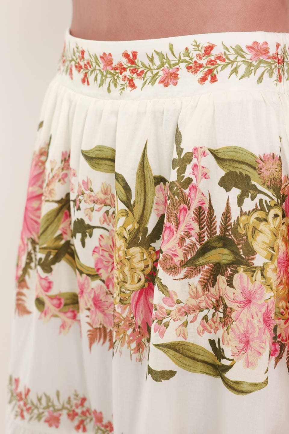 Floral Tiered Woven Maxi Skirt