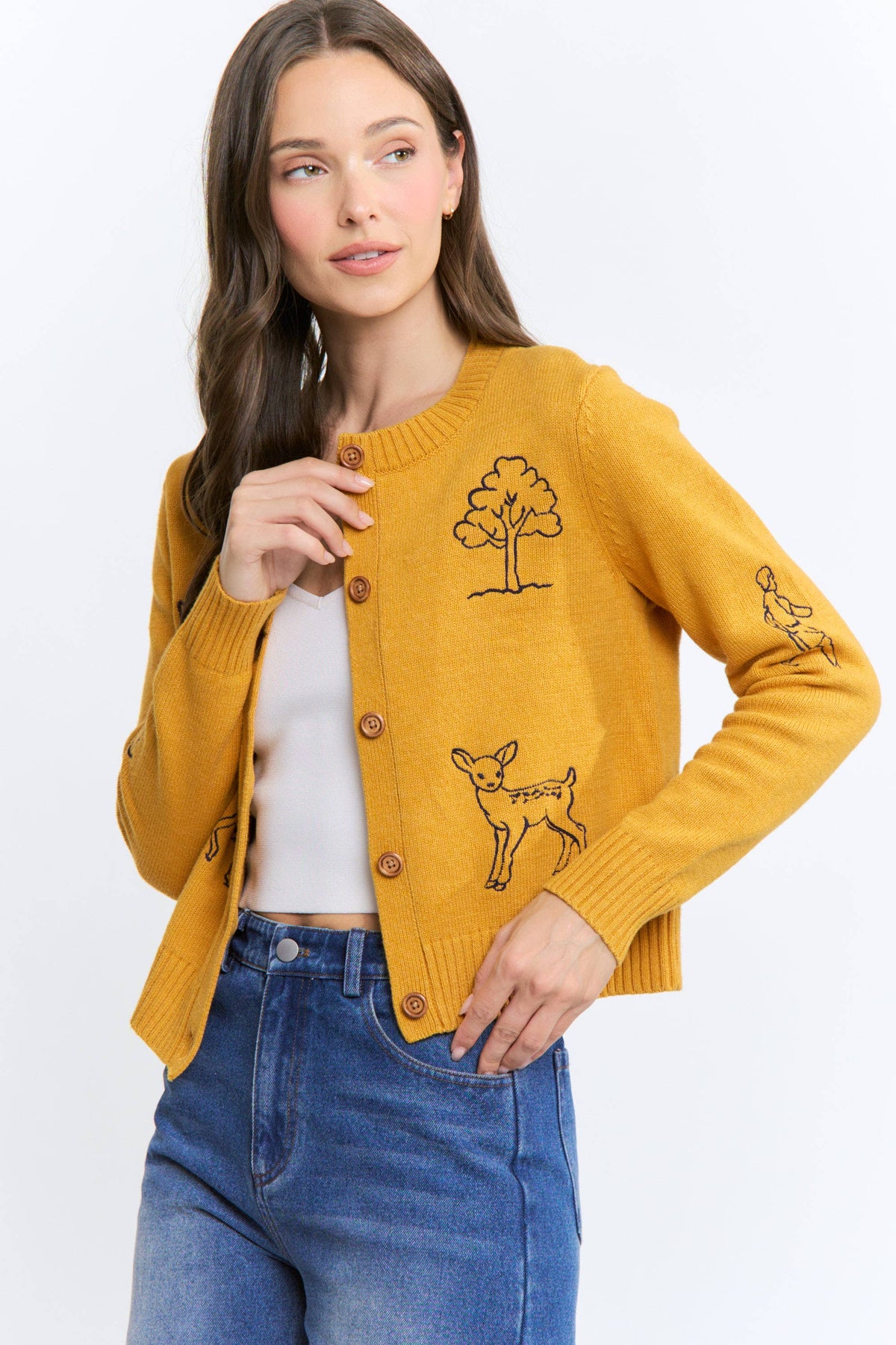 Embroidered Nature Cardigan