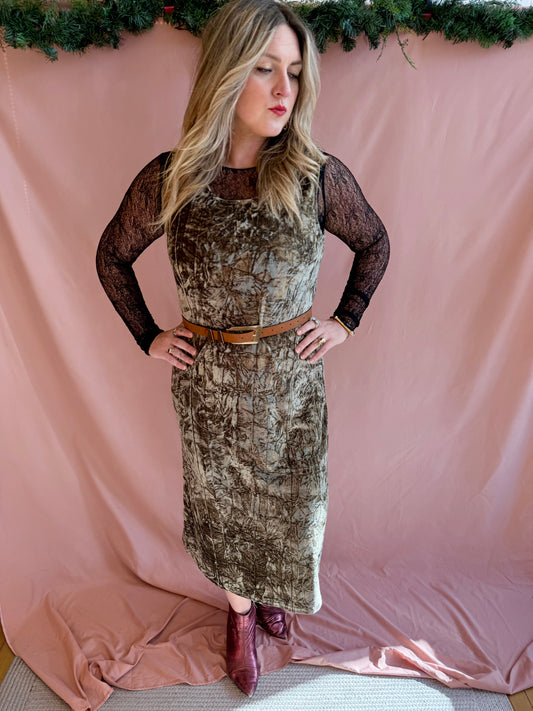 Crushed Velvet Tank Dress