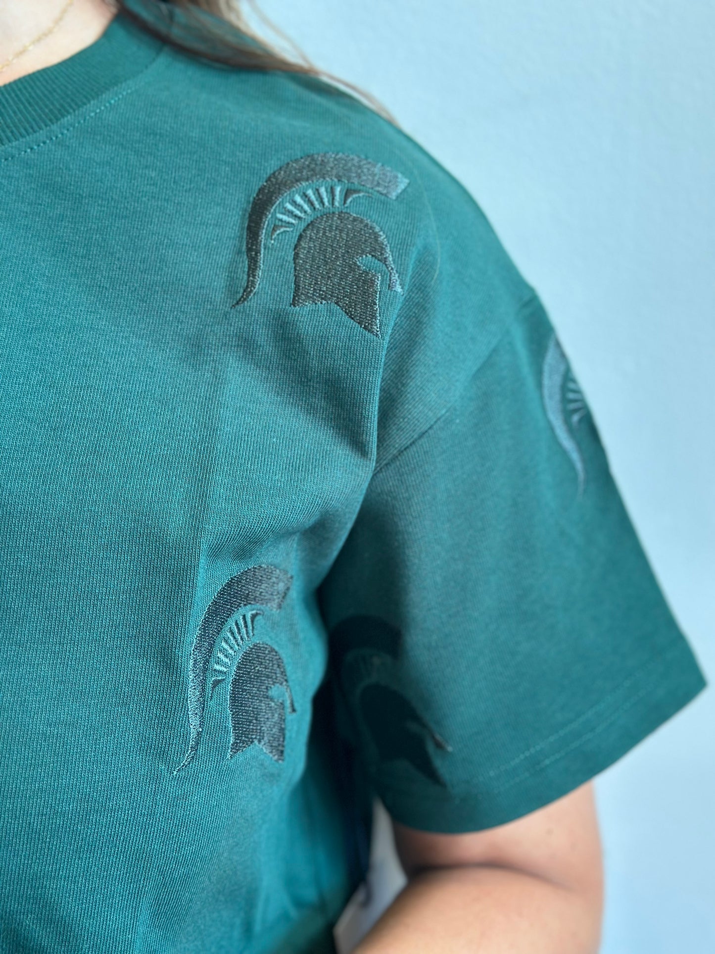 Michigan State Heavyweight Crop Tee