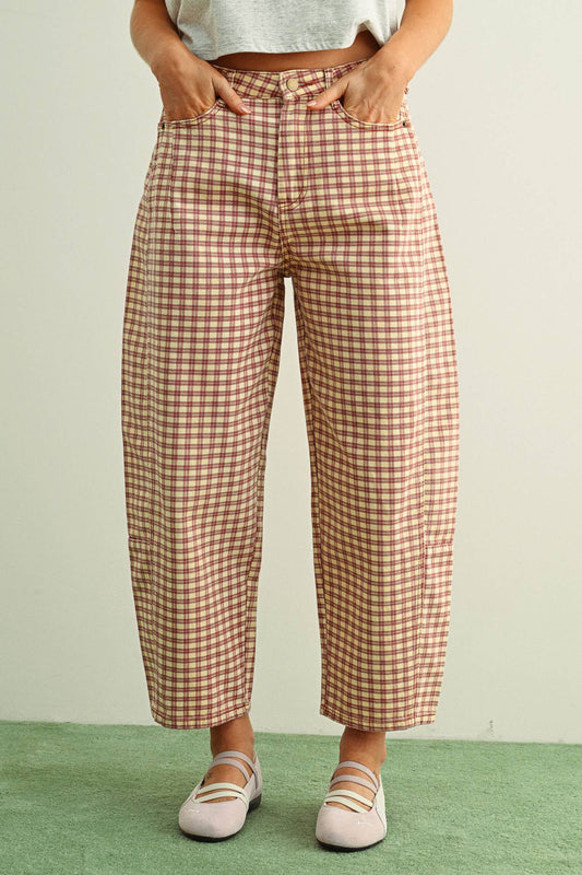 Checkered Barrel Pant