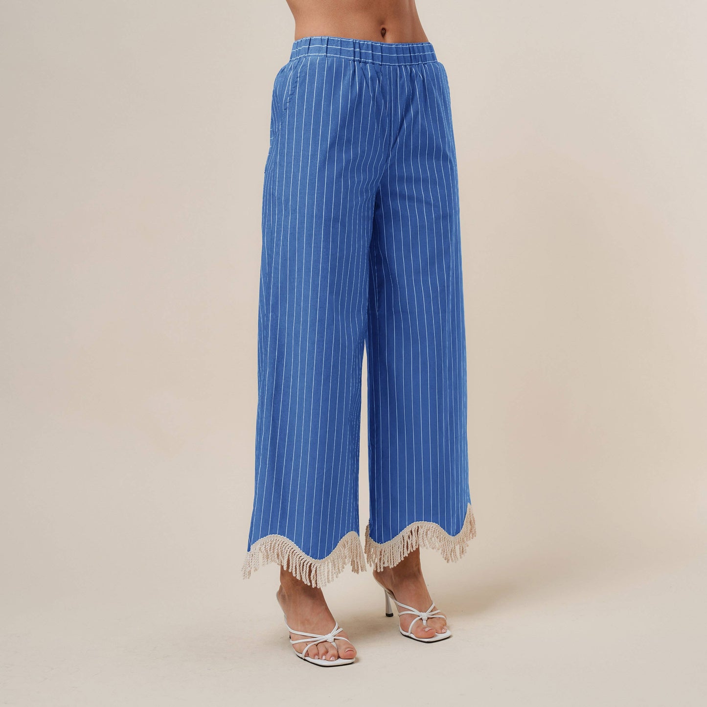 Fringe Stripe Wide Pant