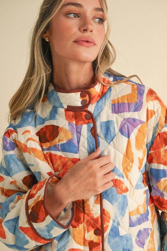 Watercolor Quilted Jacket