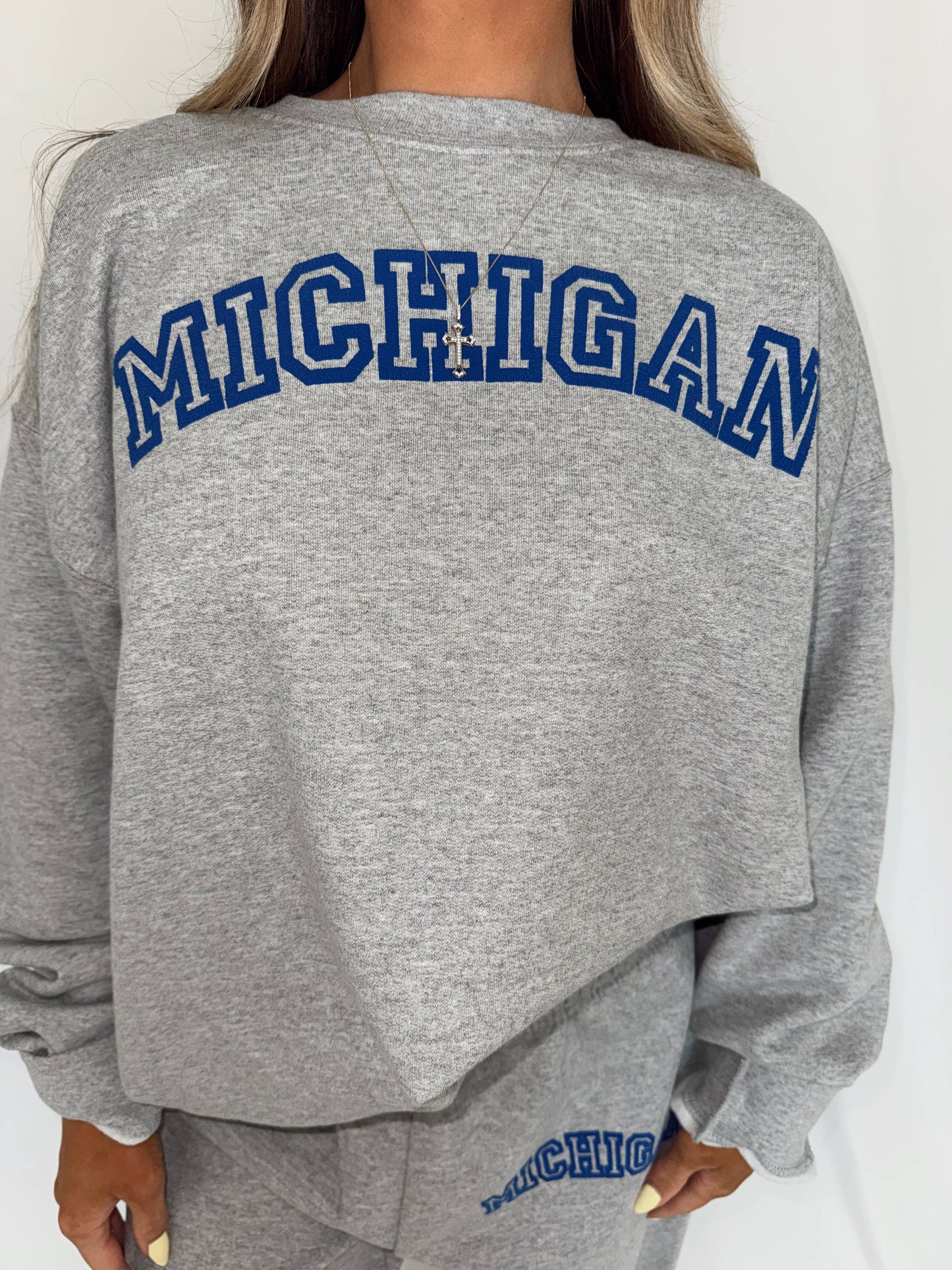 MICHIGAN Varsity Letter Crewneck