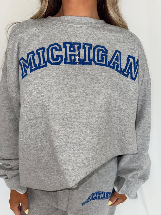 MICHIGAN Varsity Letter Crewneck
