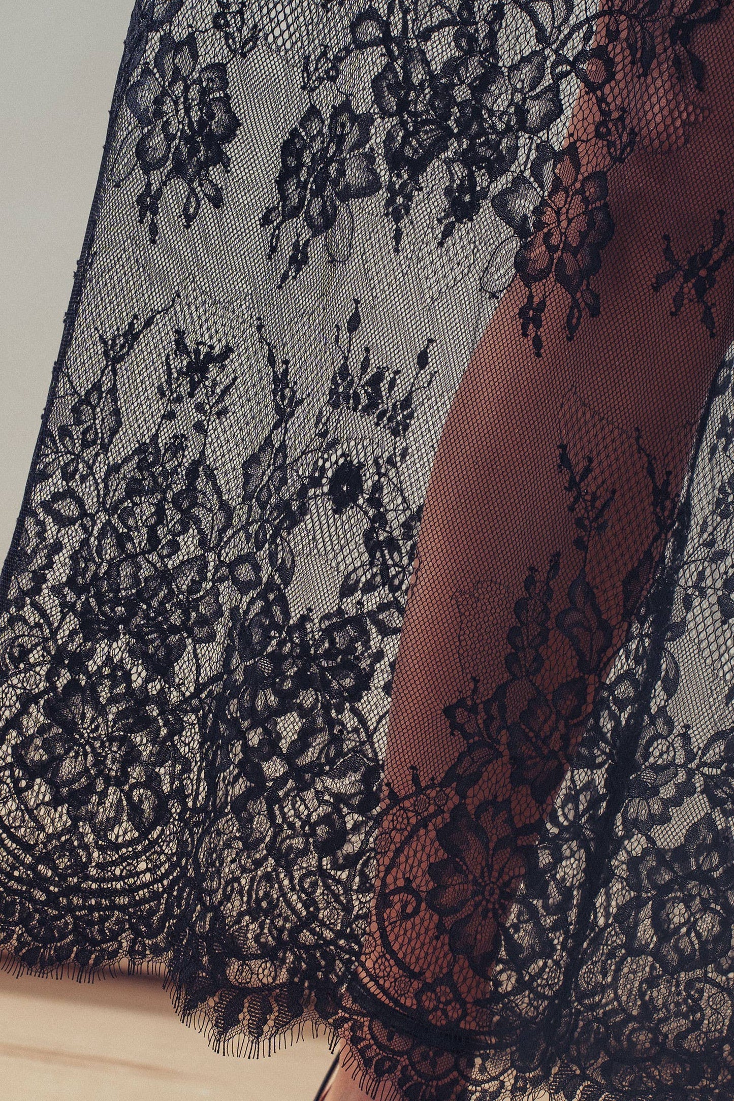 Mixed-Media Lace T-Shirt Dress
