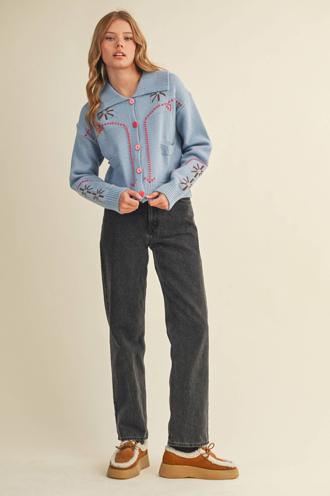 Western Rope Trim Cardigan