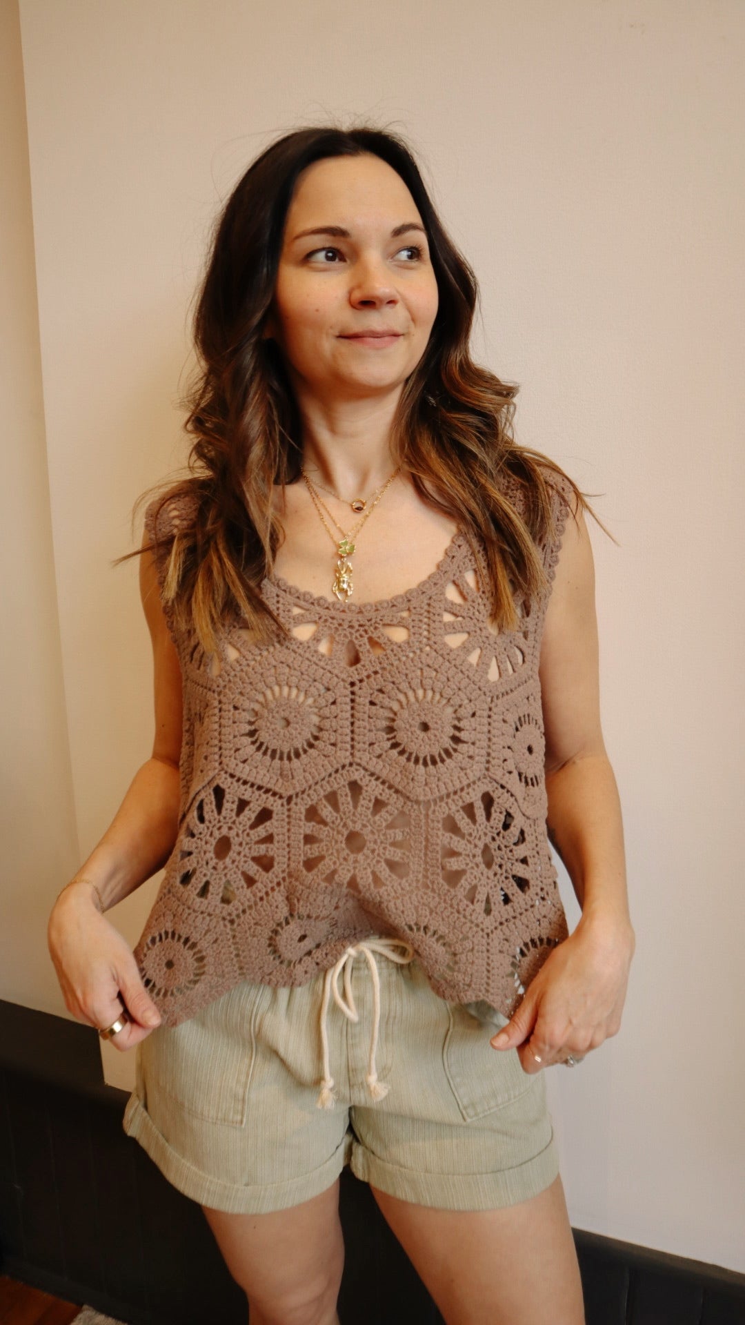 Scalloped Crochet Tank