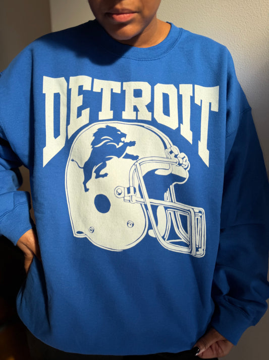 Detroit Lions Vintage Helmet Sweatshirt