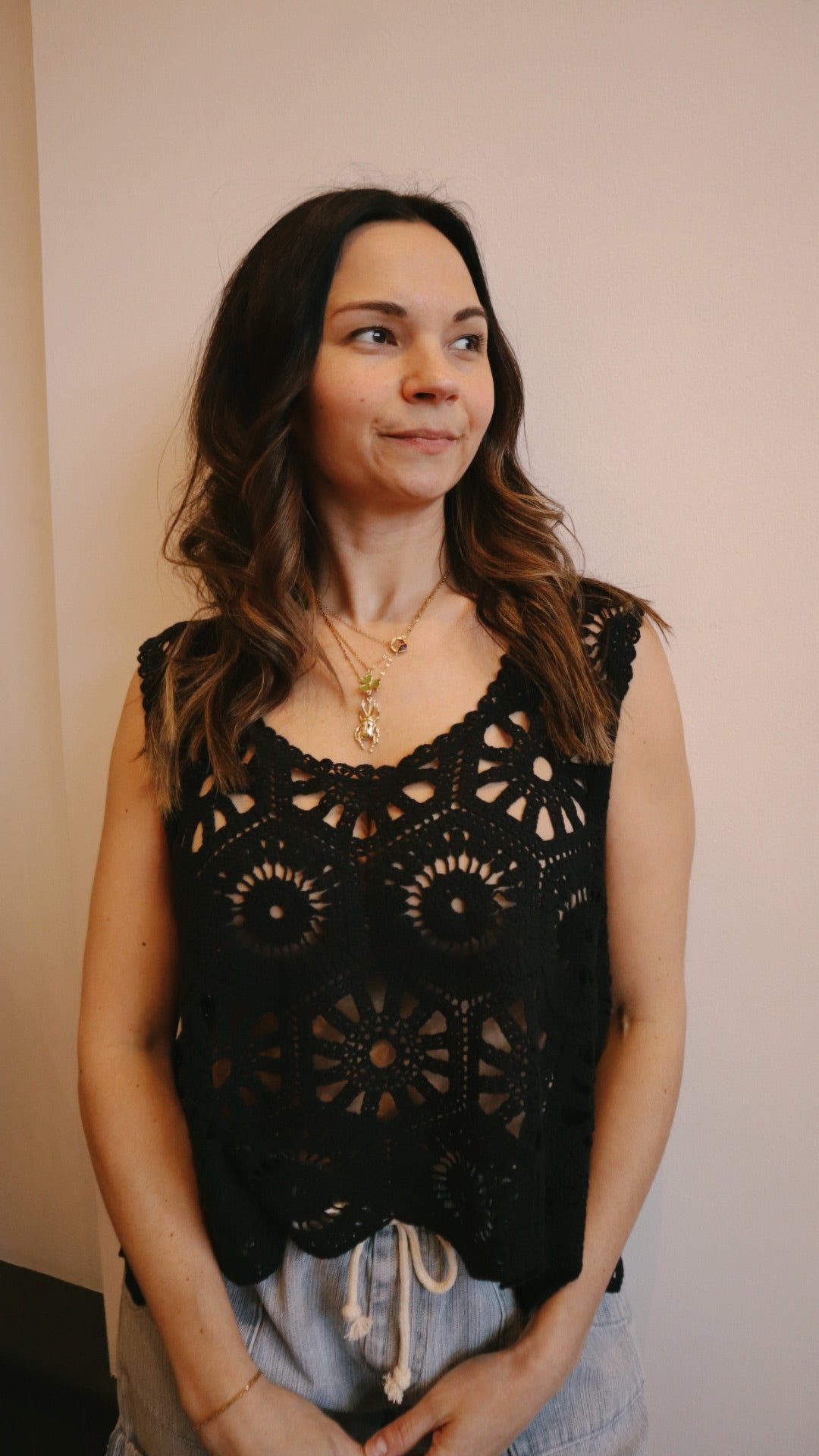 Scalloped Crochet Tank