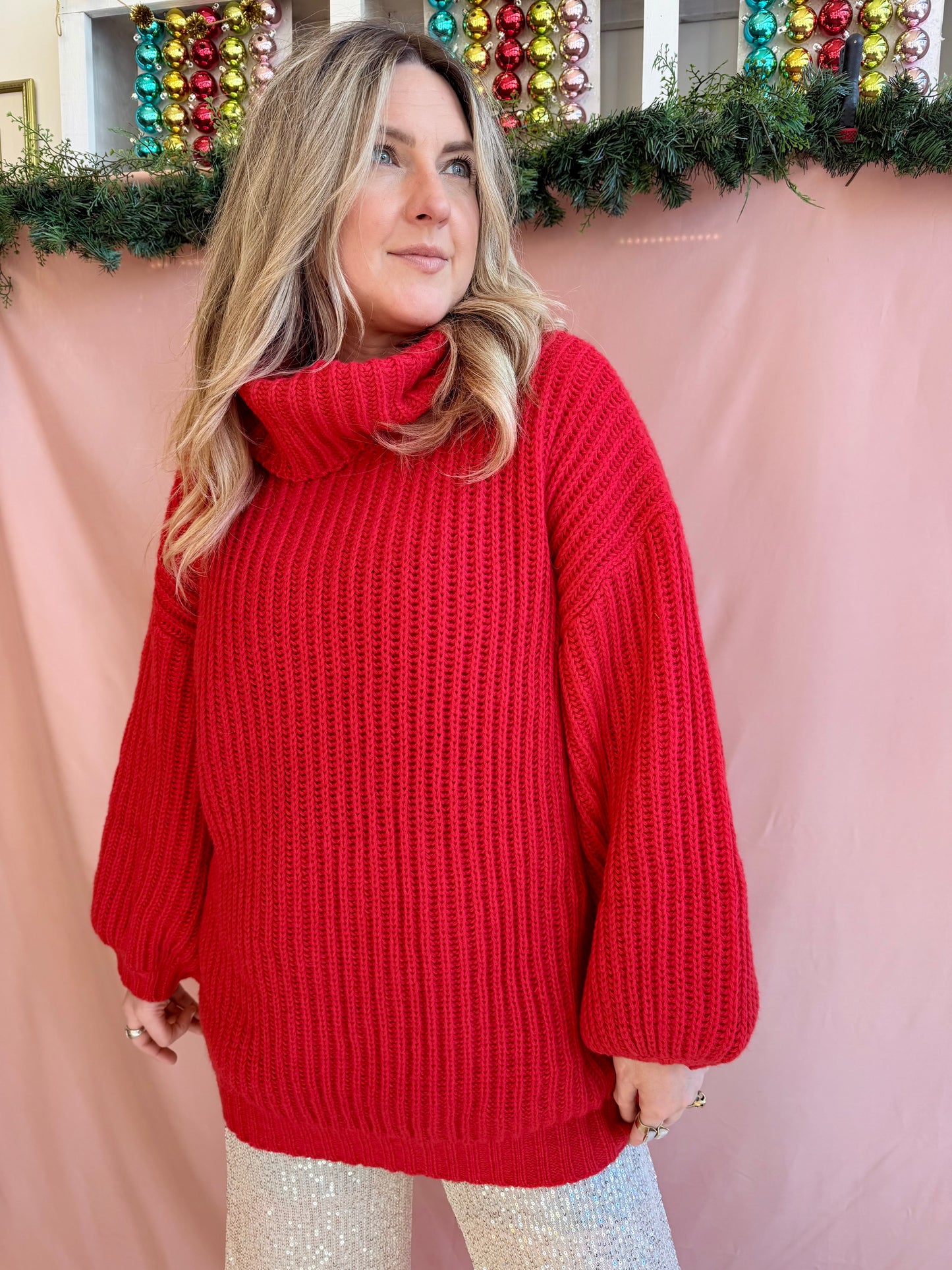 Chunky Oversized Turtleneck Sweater
