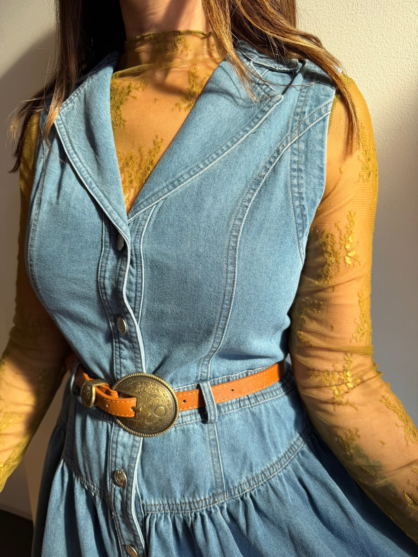 Collared Button Down Midi Dress