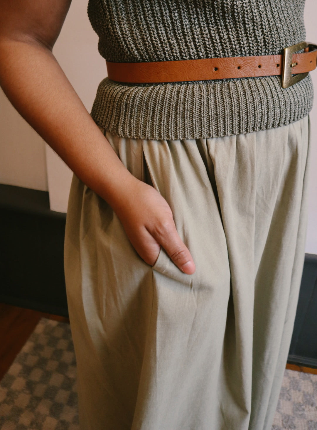 Halter Sweater Skirt Dress