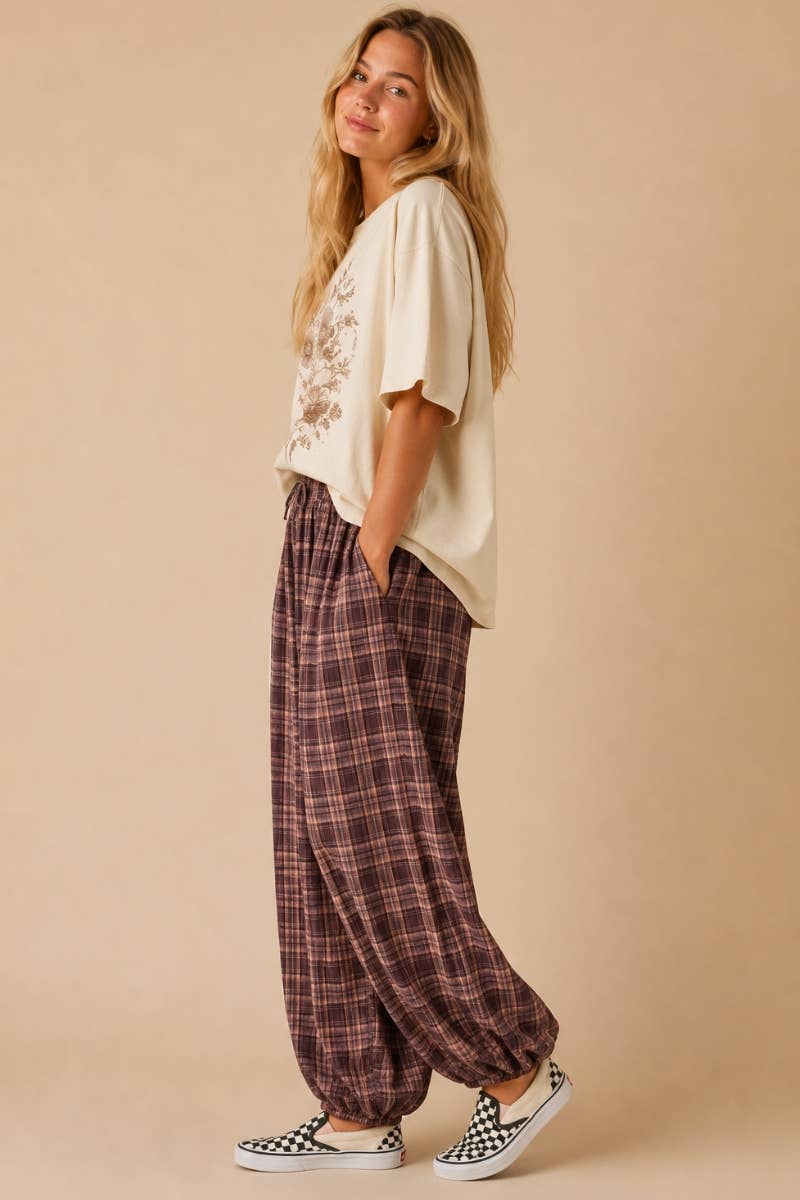 Chill-Out Plaid Joggers